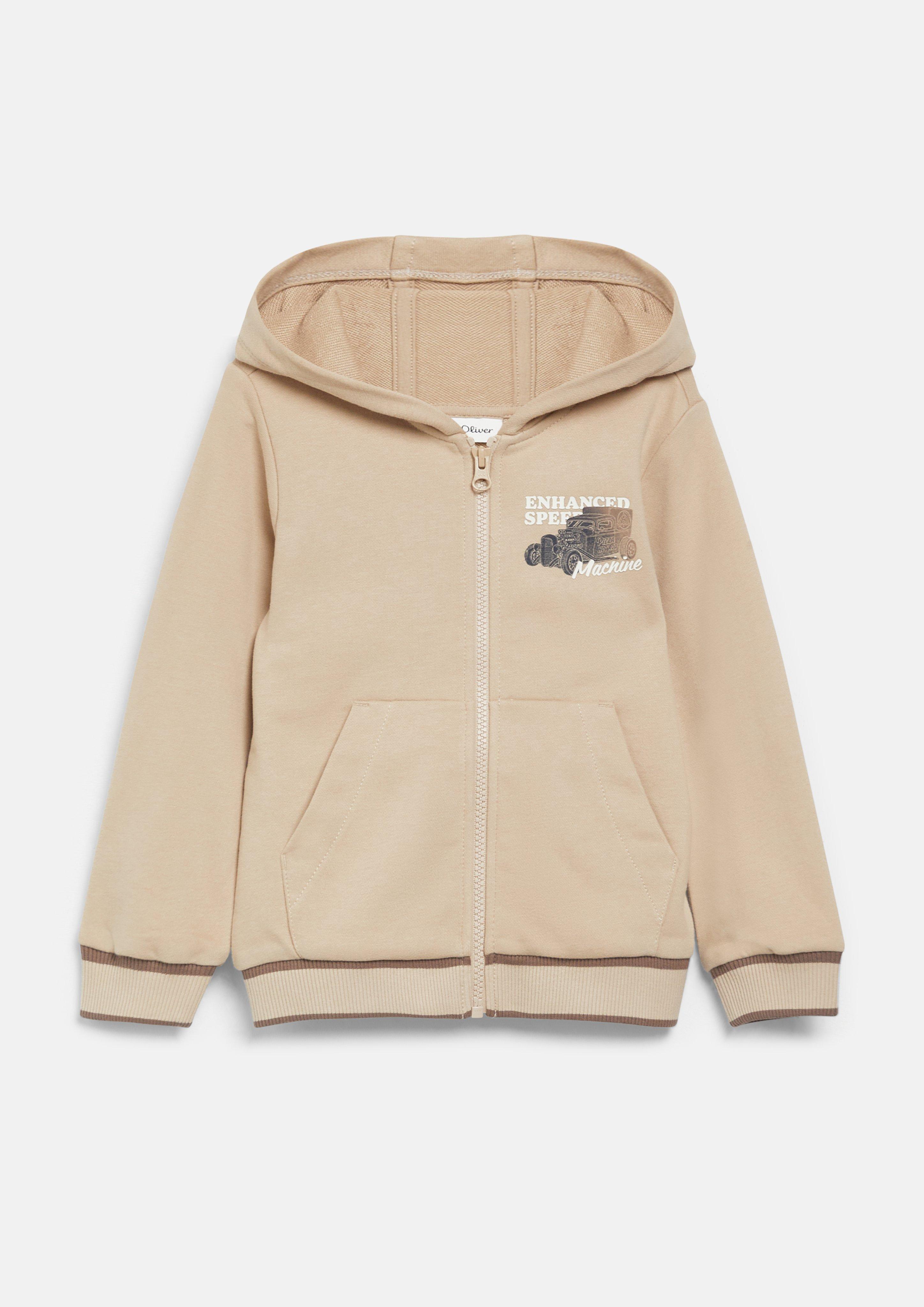 Junior Sweatjack met capuchon en printdetail in  van s.Oliver