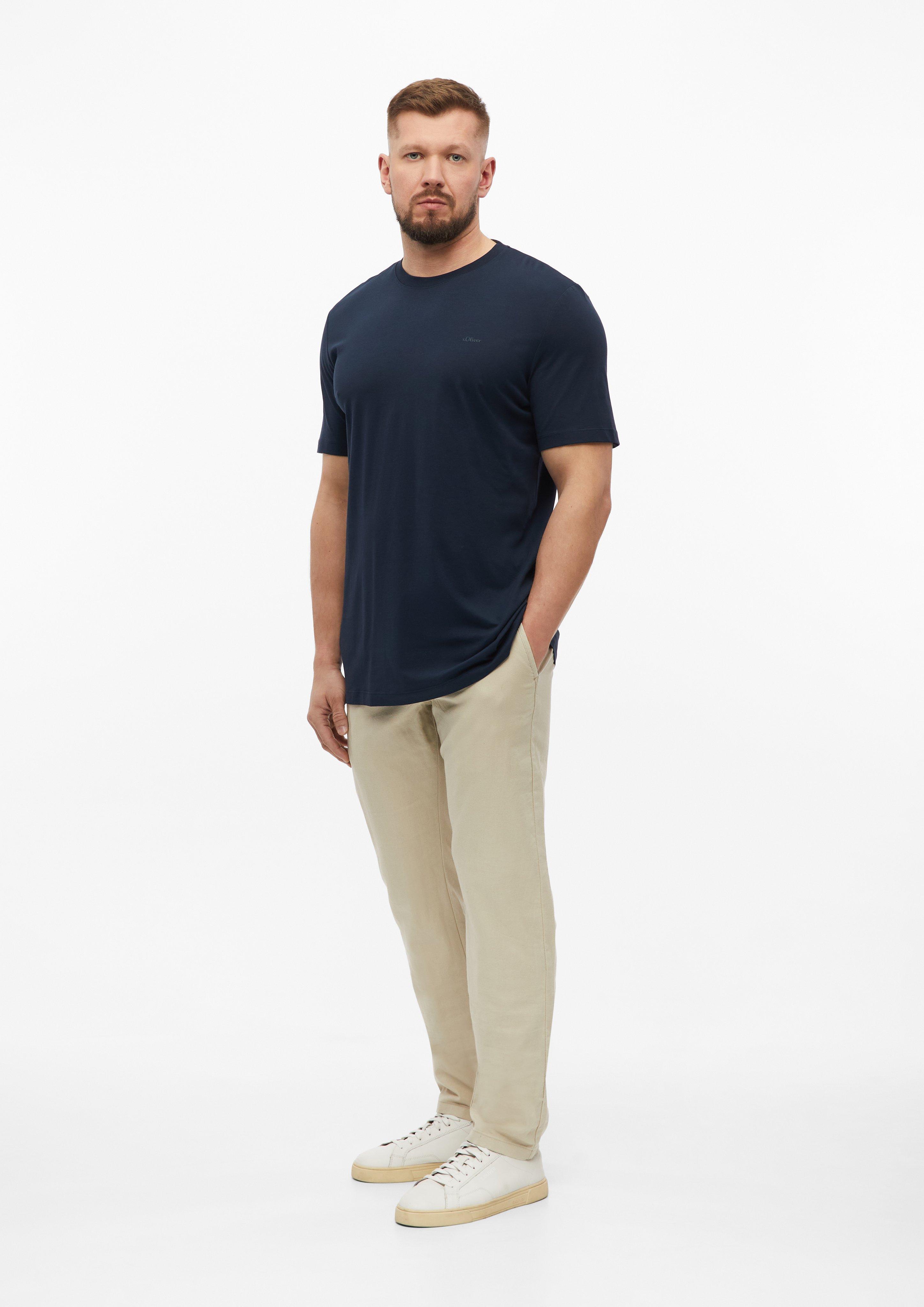 Heren T-Shirt in blauw van s.Oliver Men Tall Sizes