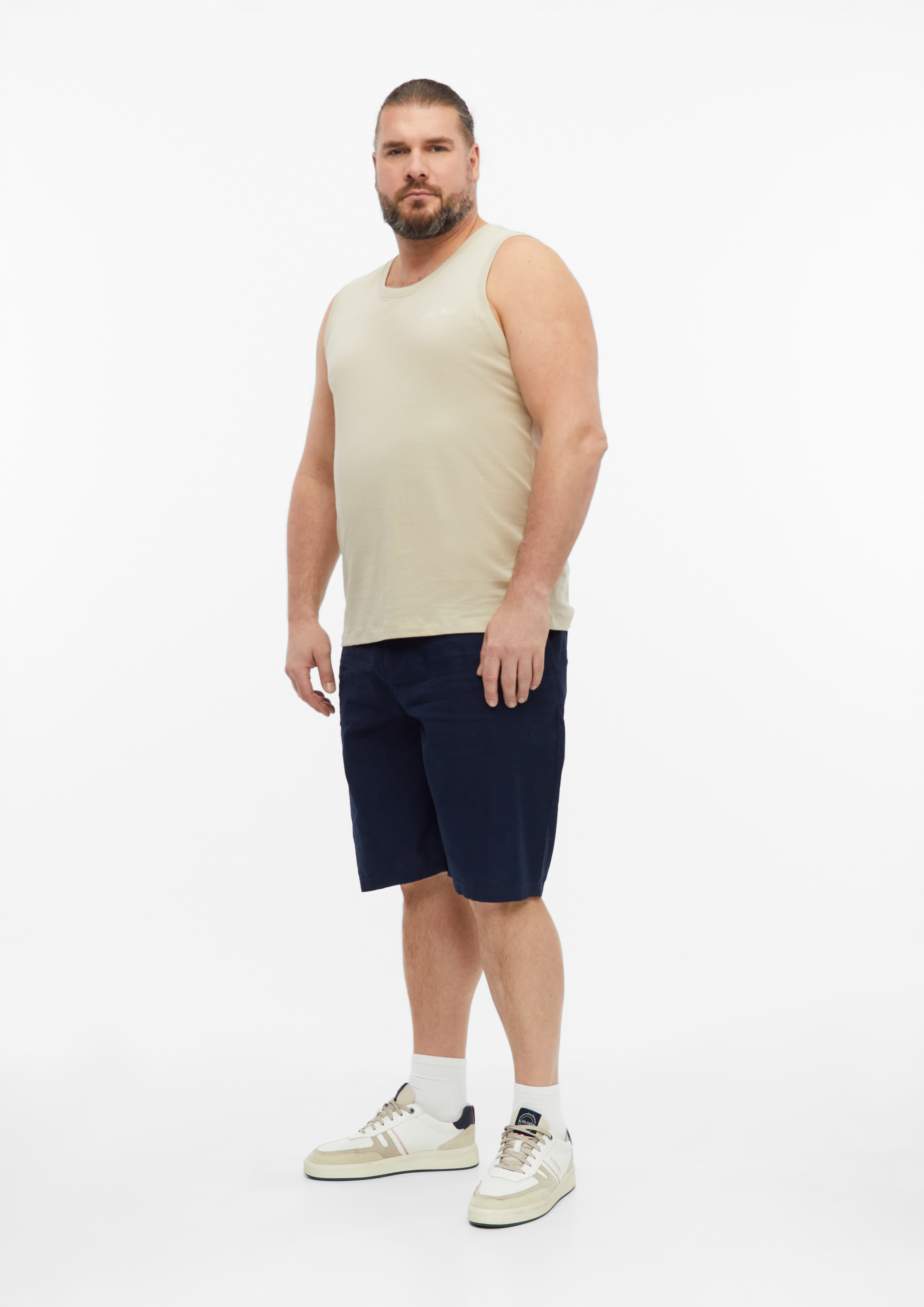 Heren T-Shirt in beige van s.Oliver Men Big Sizes
