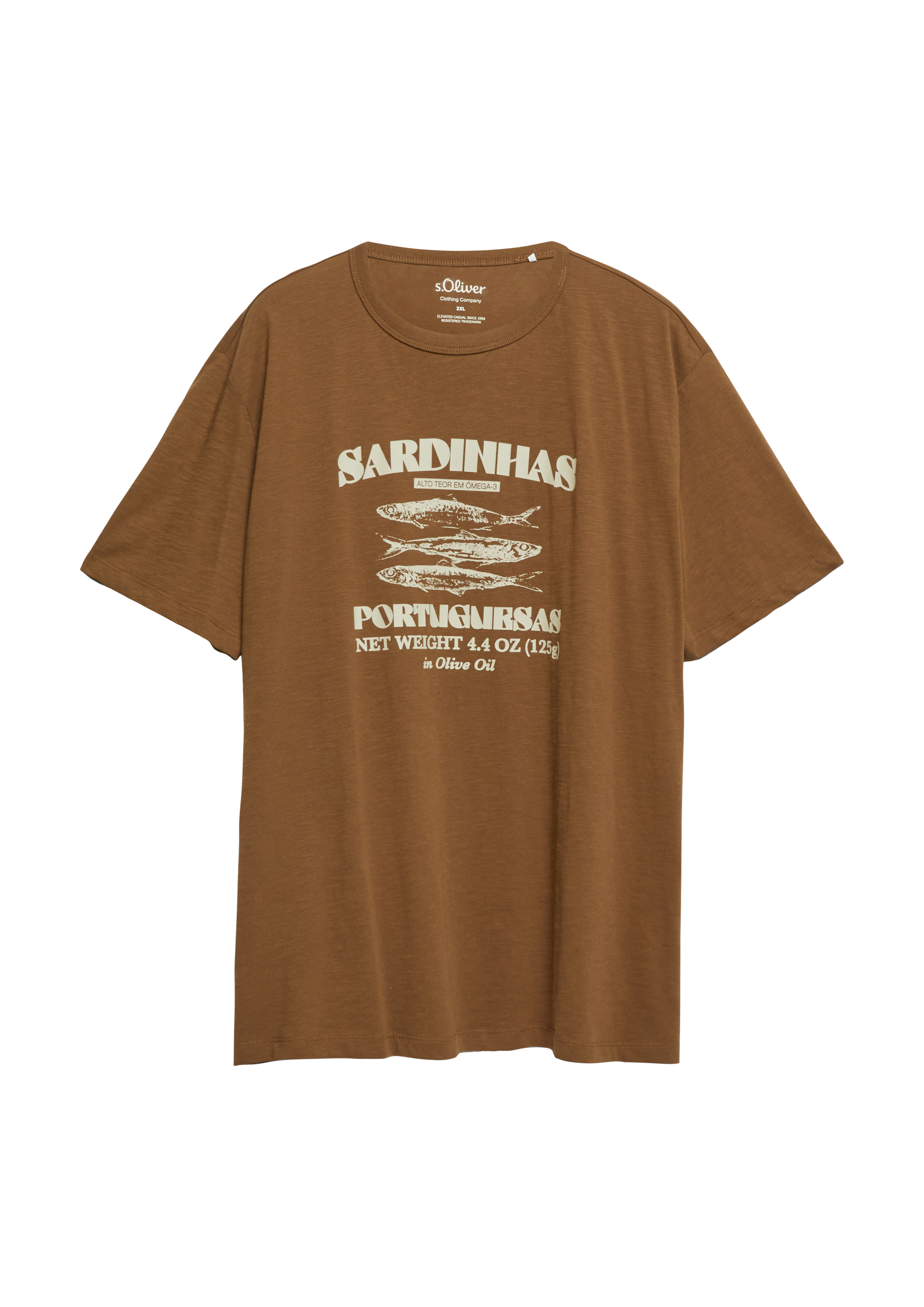 T-shirt met vlammengaren en artwork