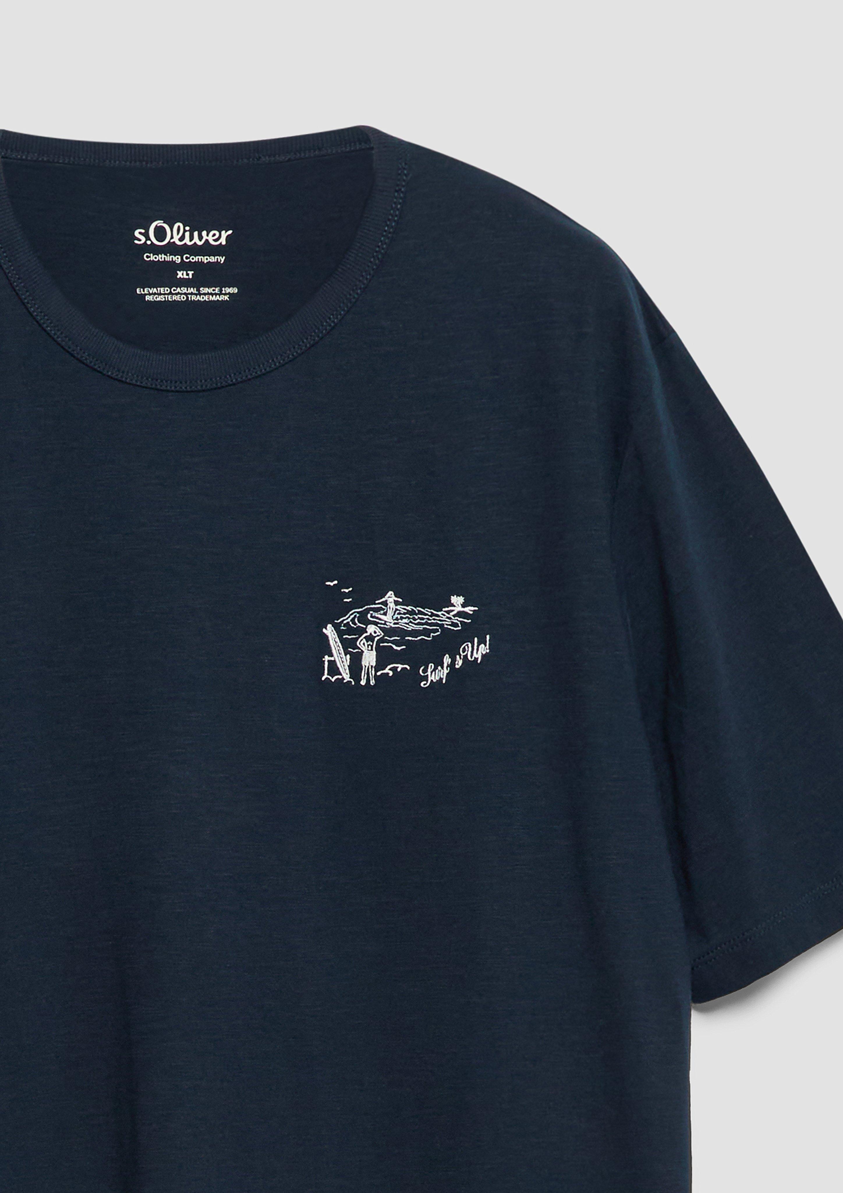 Herren T-Shirt in blau von s.Oliver Men Tall Sizes