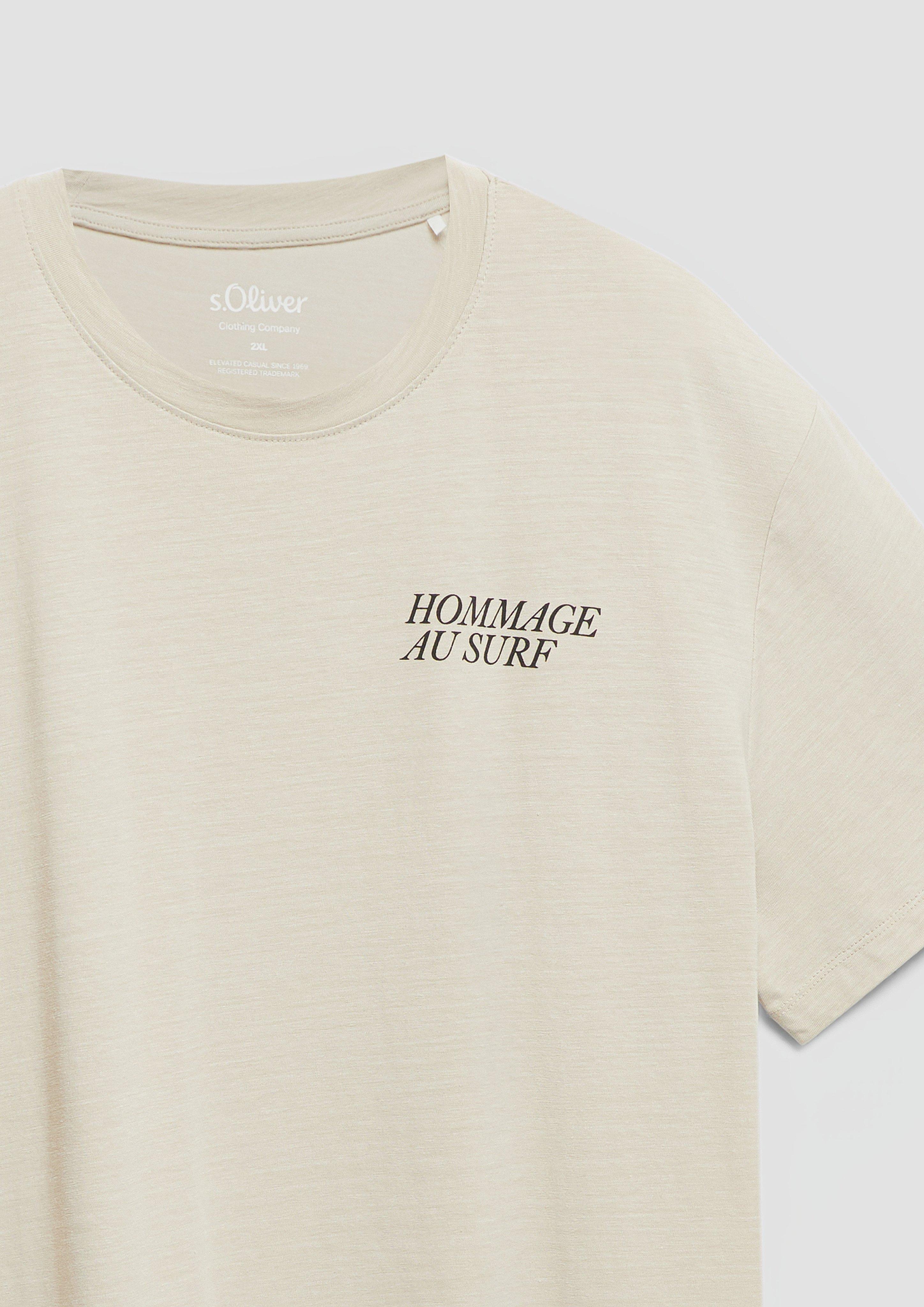 Herren T-Shirt in beige von s.Oliver Men Big Sizes