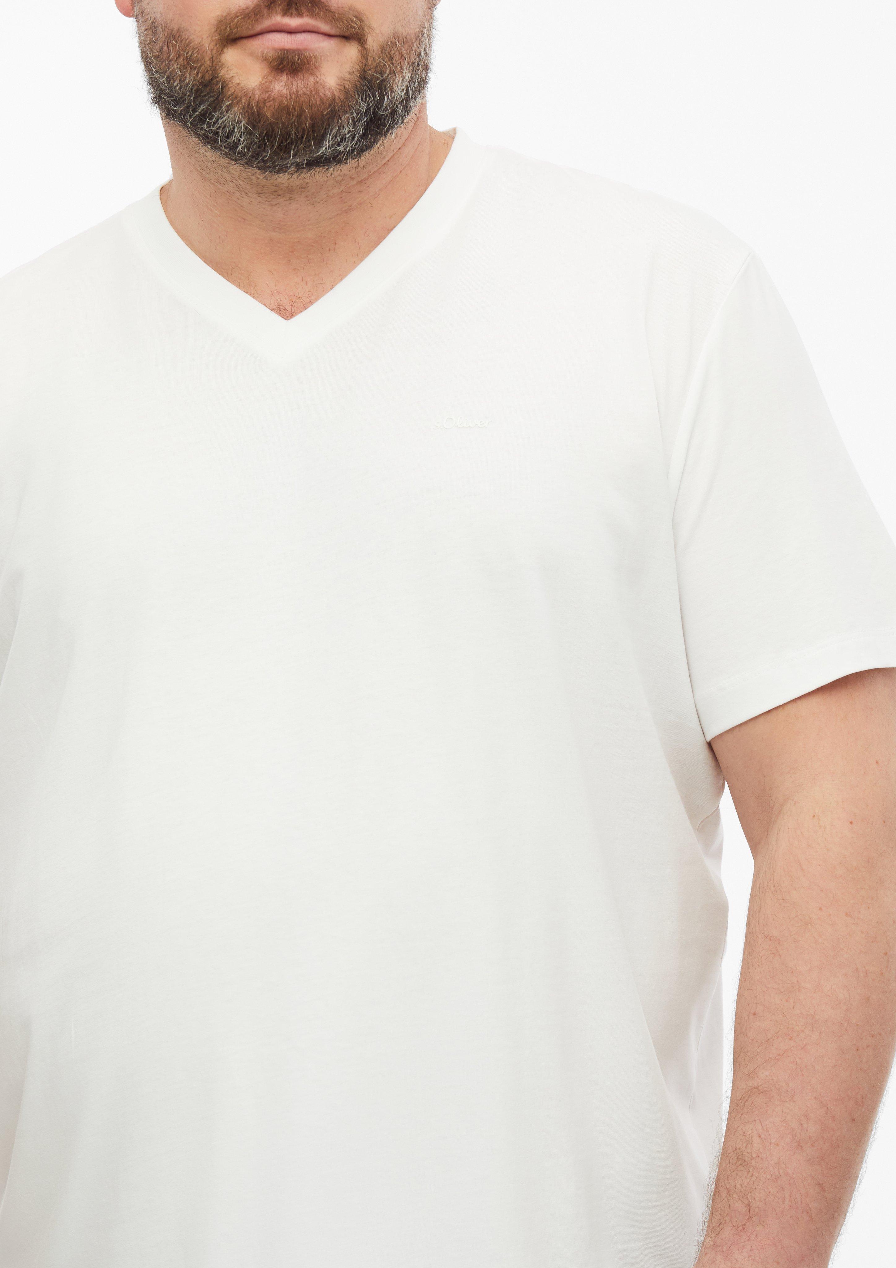 Hommes T-shirt en blanc de s.Oliver Men Big Sizes