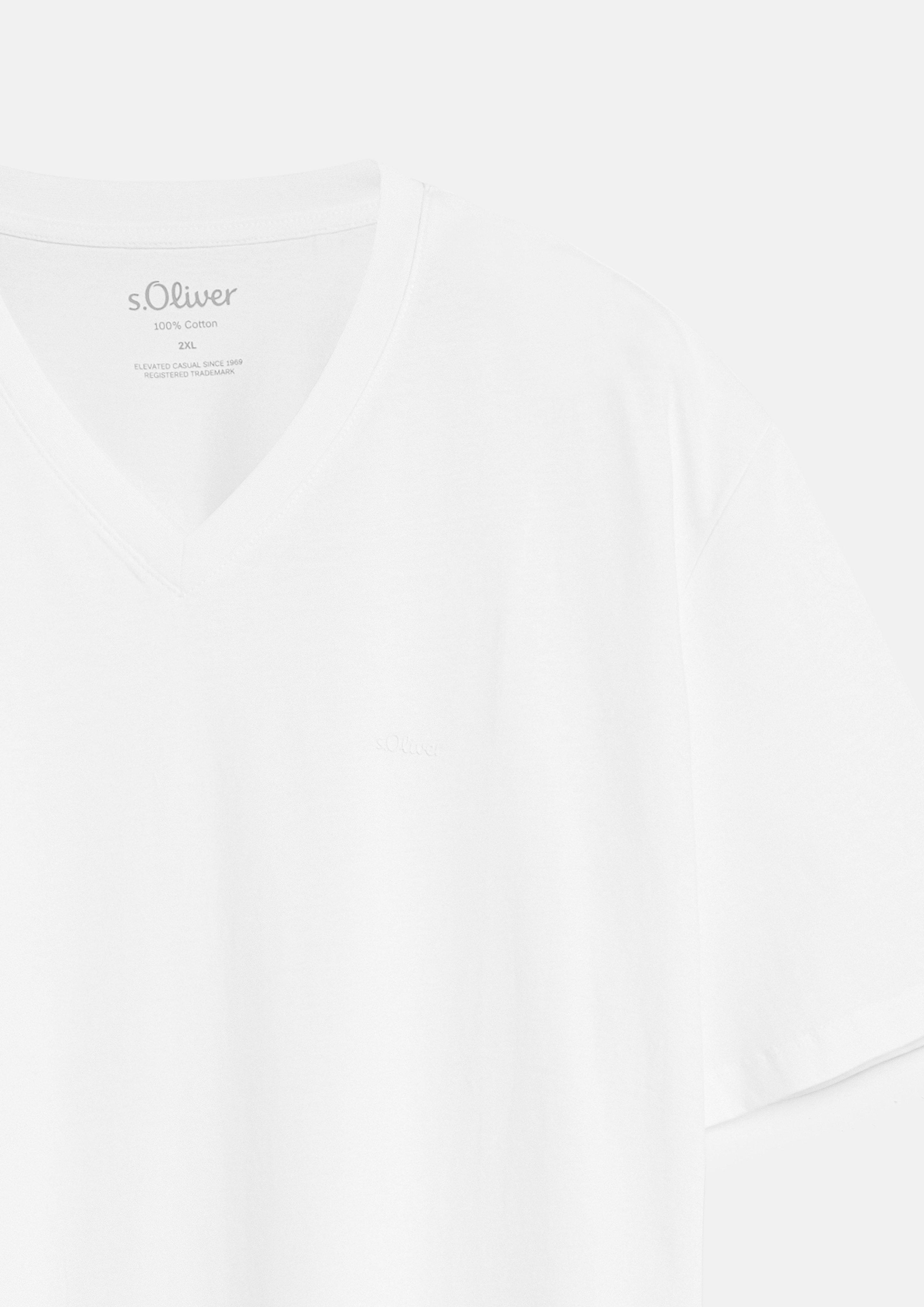 Hommes T-shirt en blanc de s.Oliver Men Big Sizes