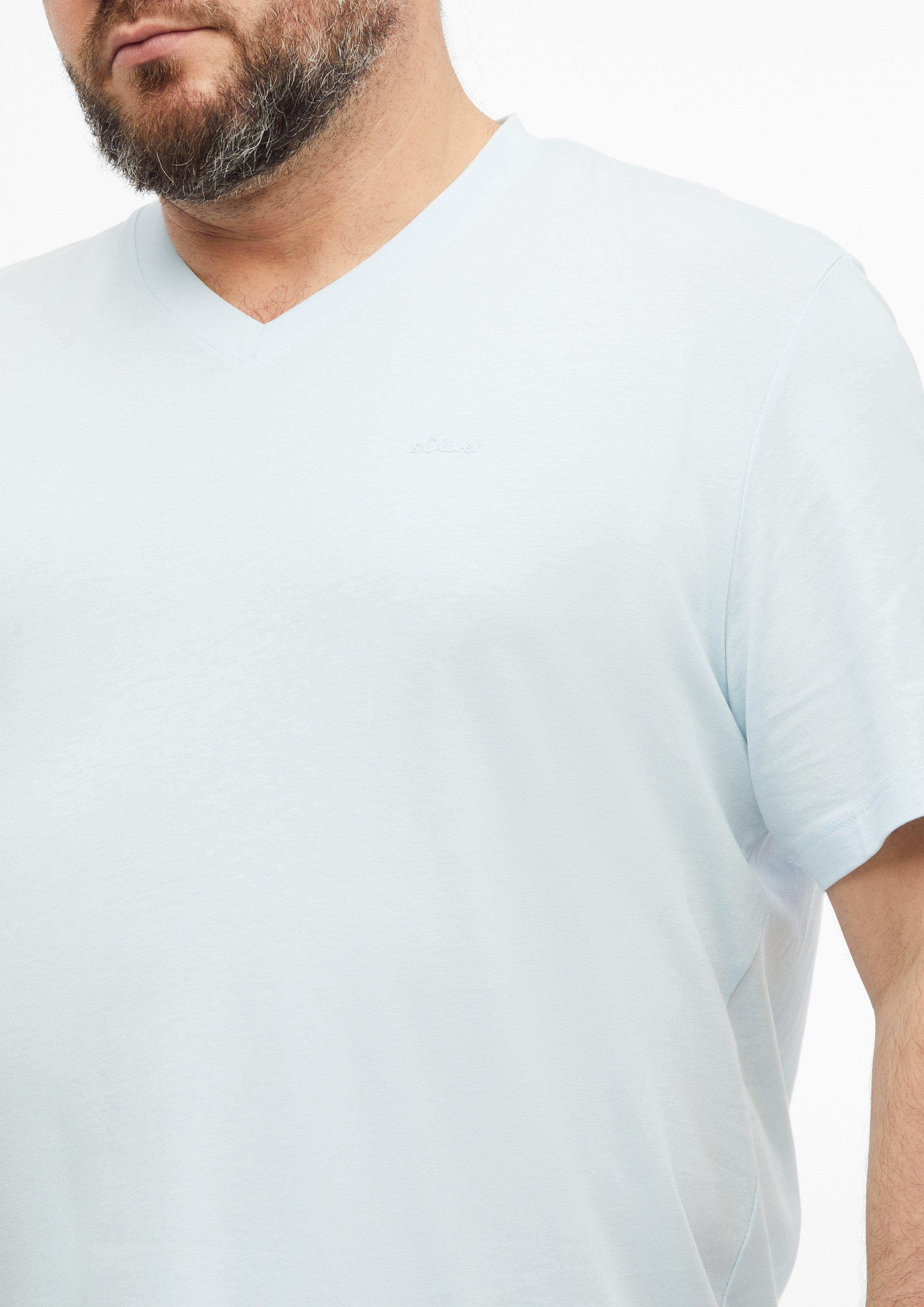 Heren T-shirt in blauw van s.Oliver Men Big Sizes