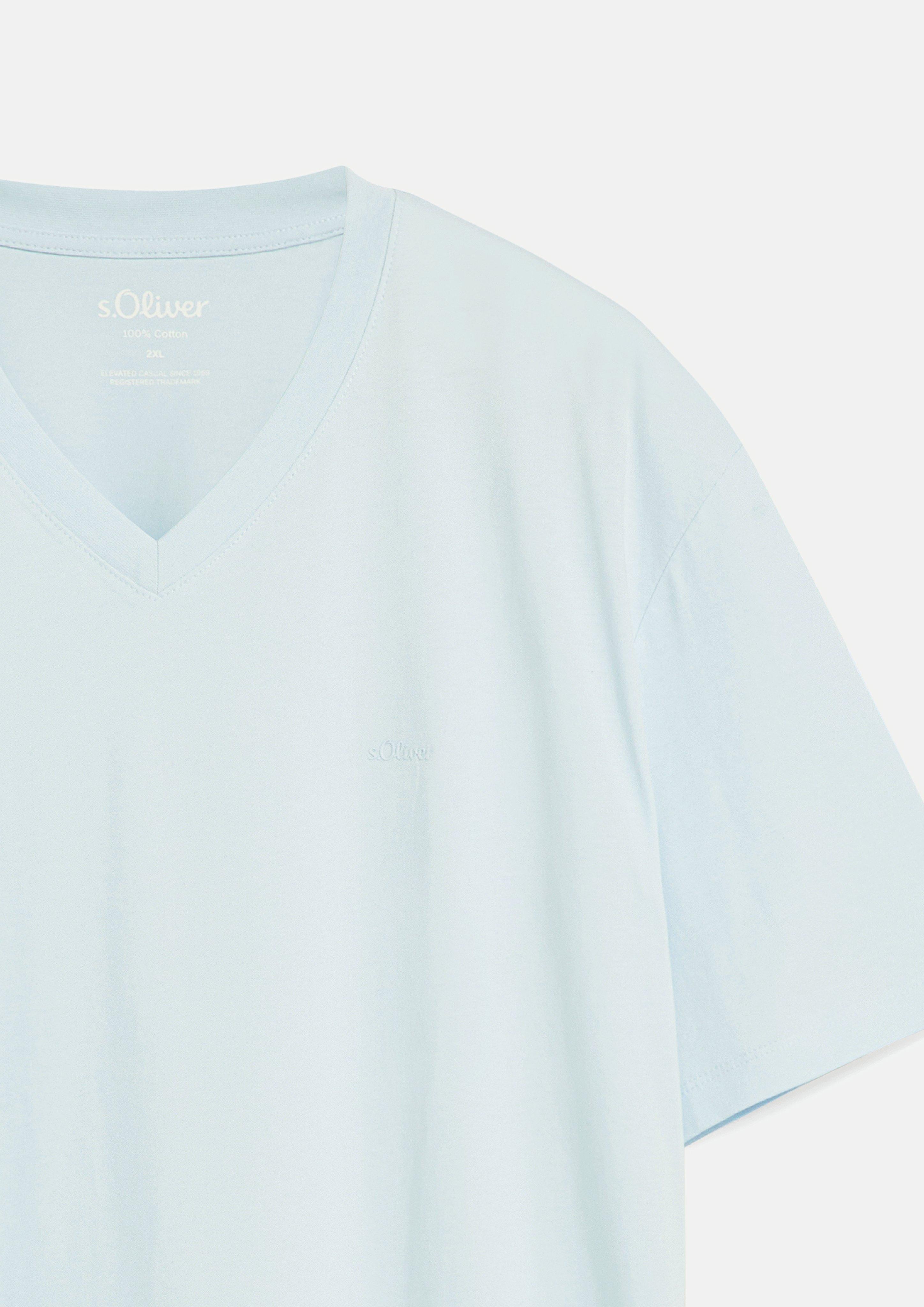Heren T-shirt in blauw van s.Oliver Men Big Sizes