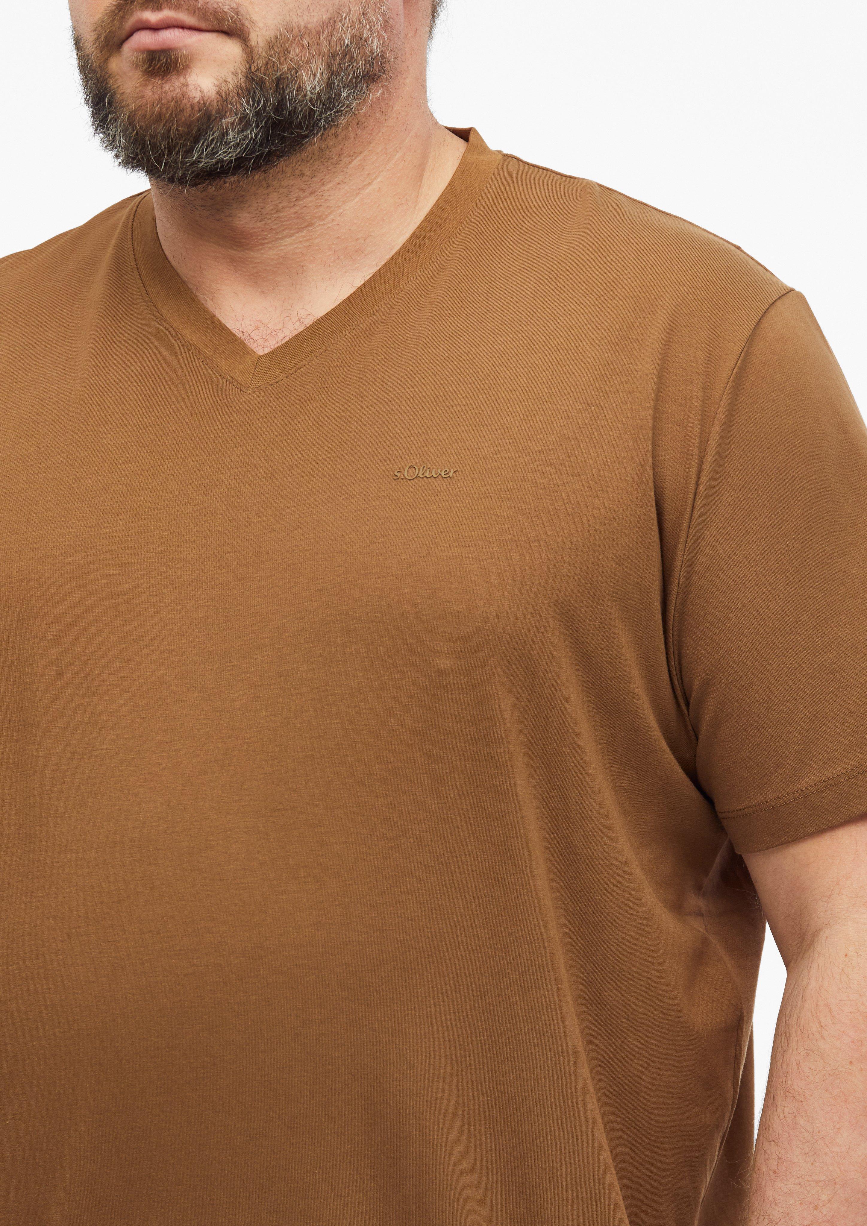 Hommes T-shirt en brun de s.Oliver Men Big Sizes