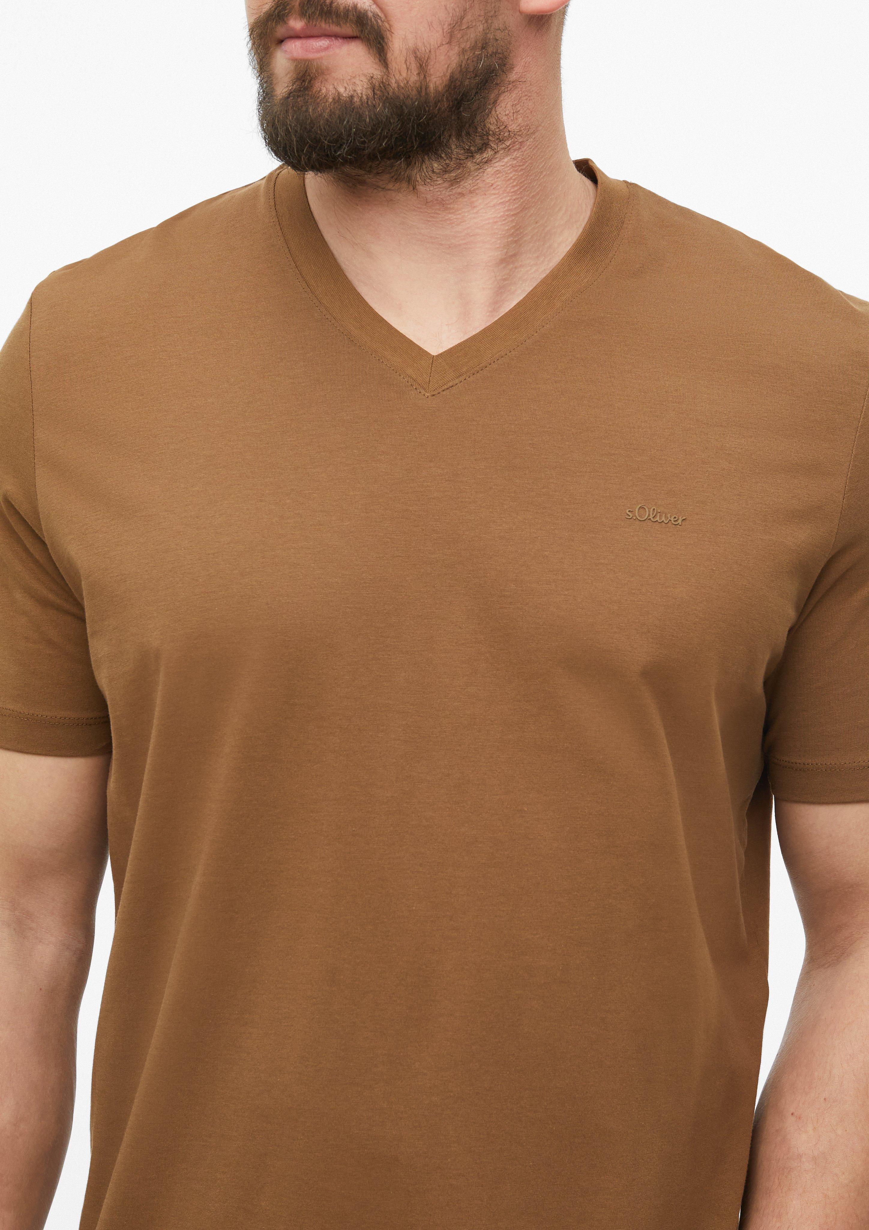 Muškarci majica u boji smeđa od s.Oliver Men Tall Sizes