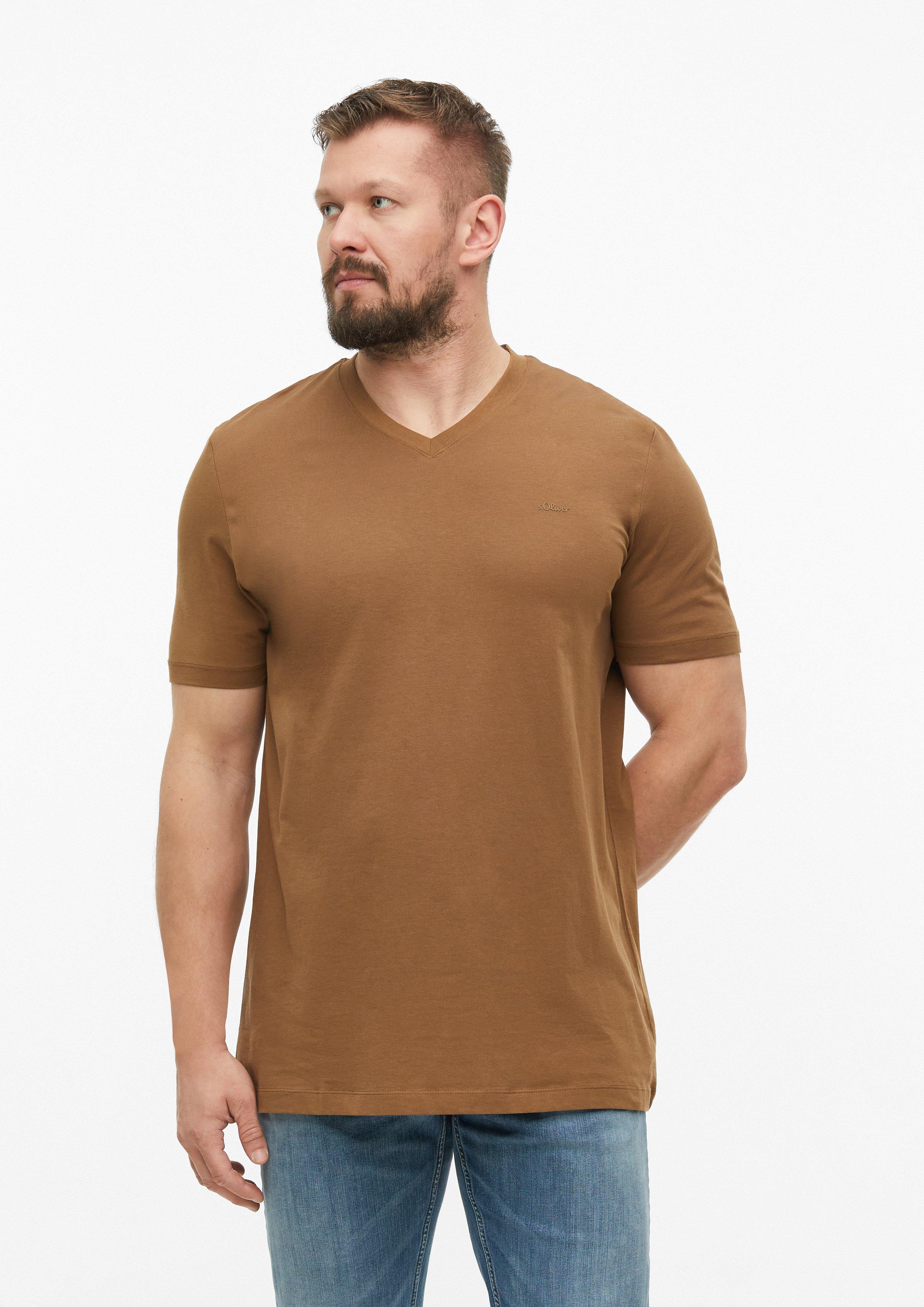 Muškarci majica u boji smeđa od s.Oliver Men Tall Sizes