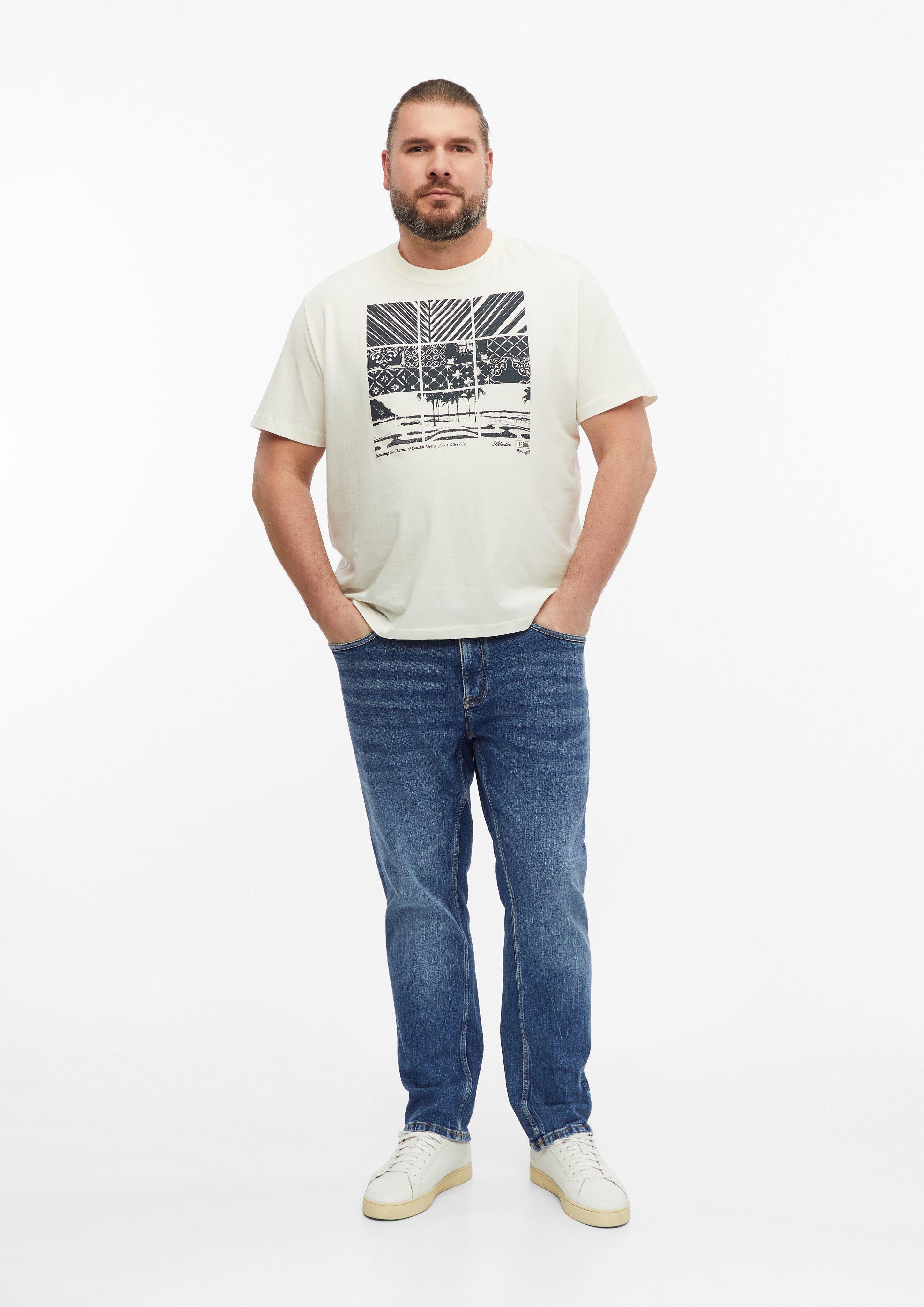 Pánové Tričko v barvě krémová od s.Oliver Men Big Sizes