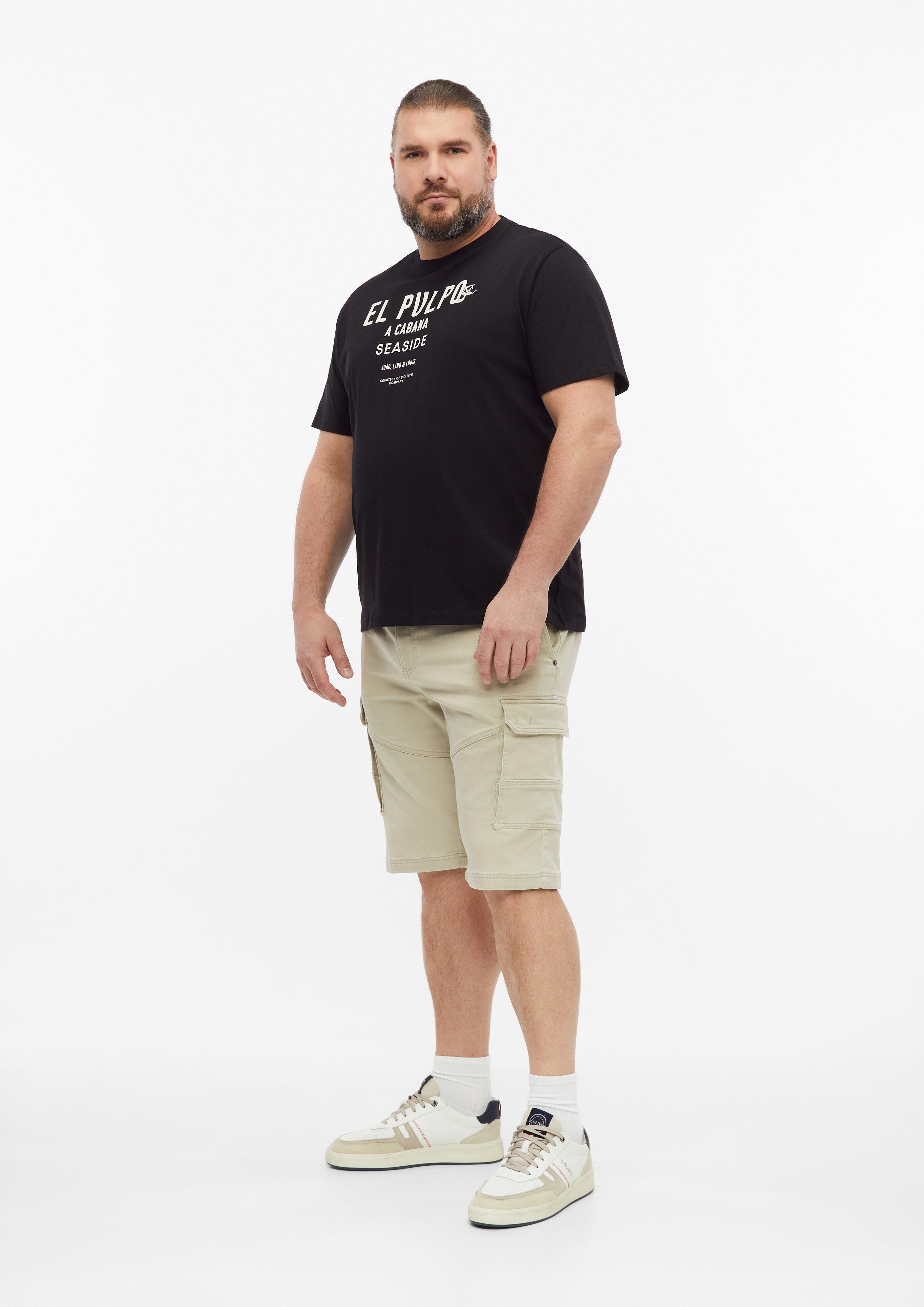 Heren T-shirt in zwart van s.Oliver Men Big Sizes