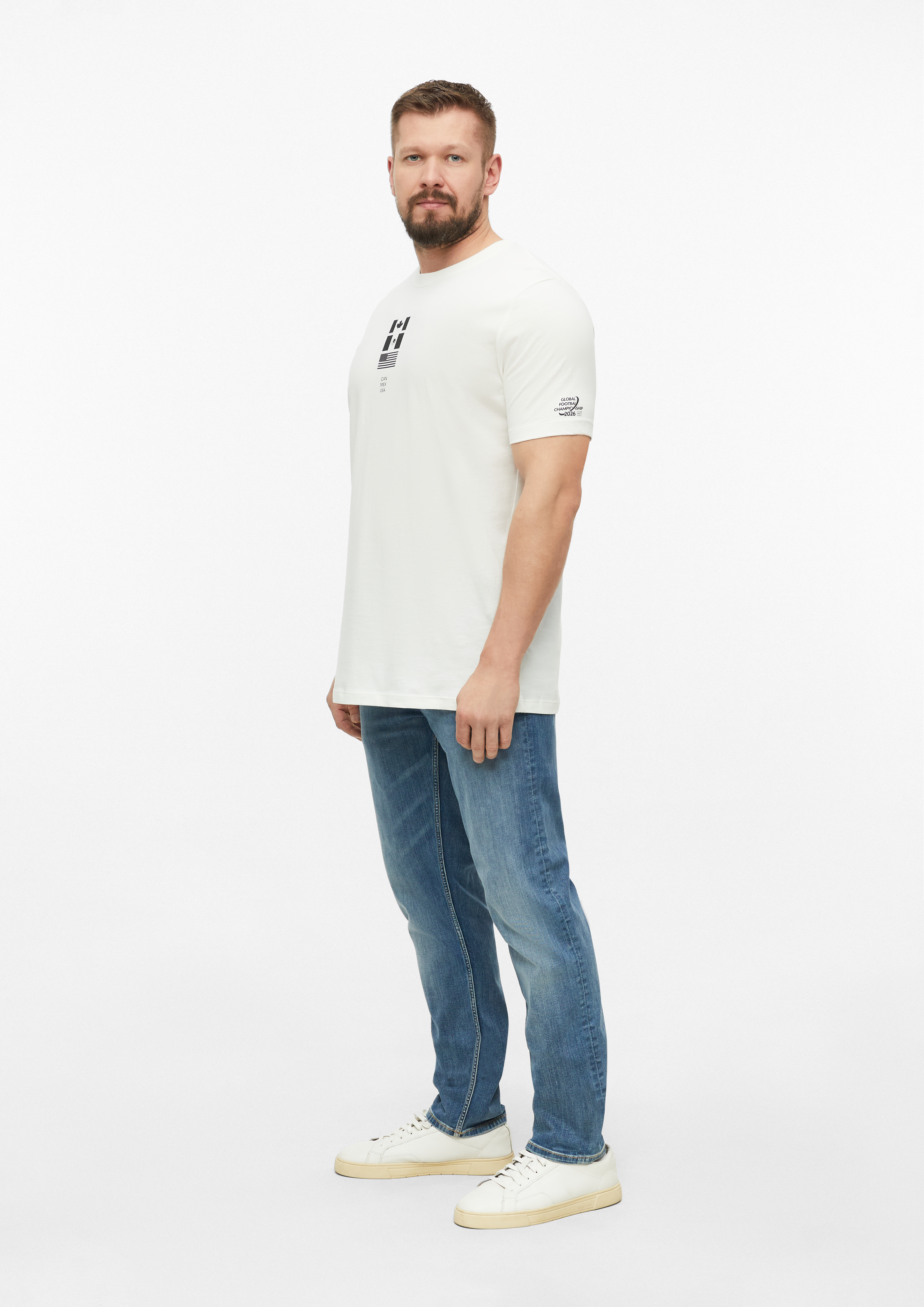 Pánové Tričko v barvě krémová od s.Oliver Men Tall Sizes