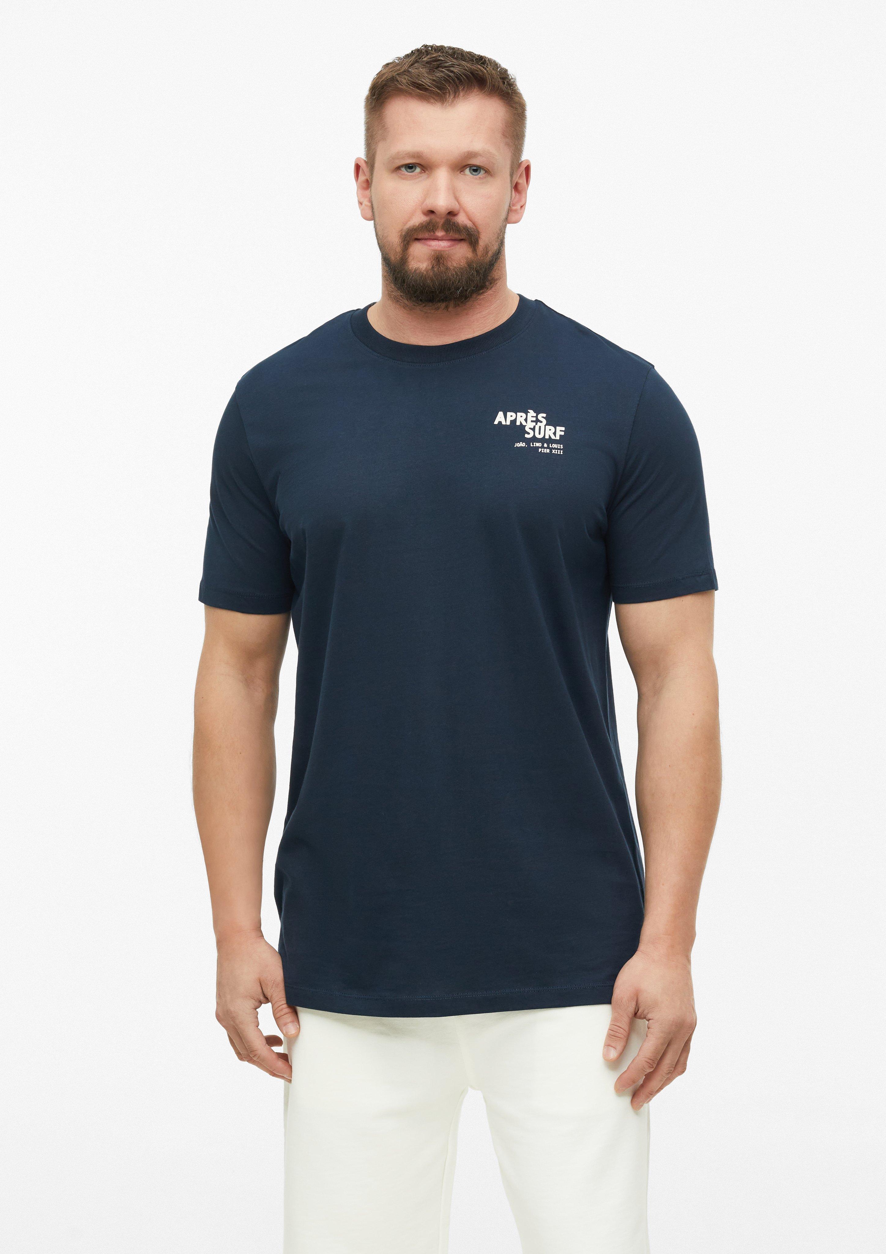Herren Baumwoll-T-Shirt mit Front- und Rückenprint in  von s.Oliver Men Tall Sizes