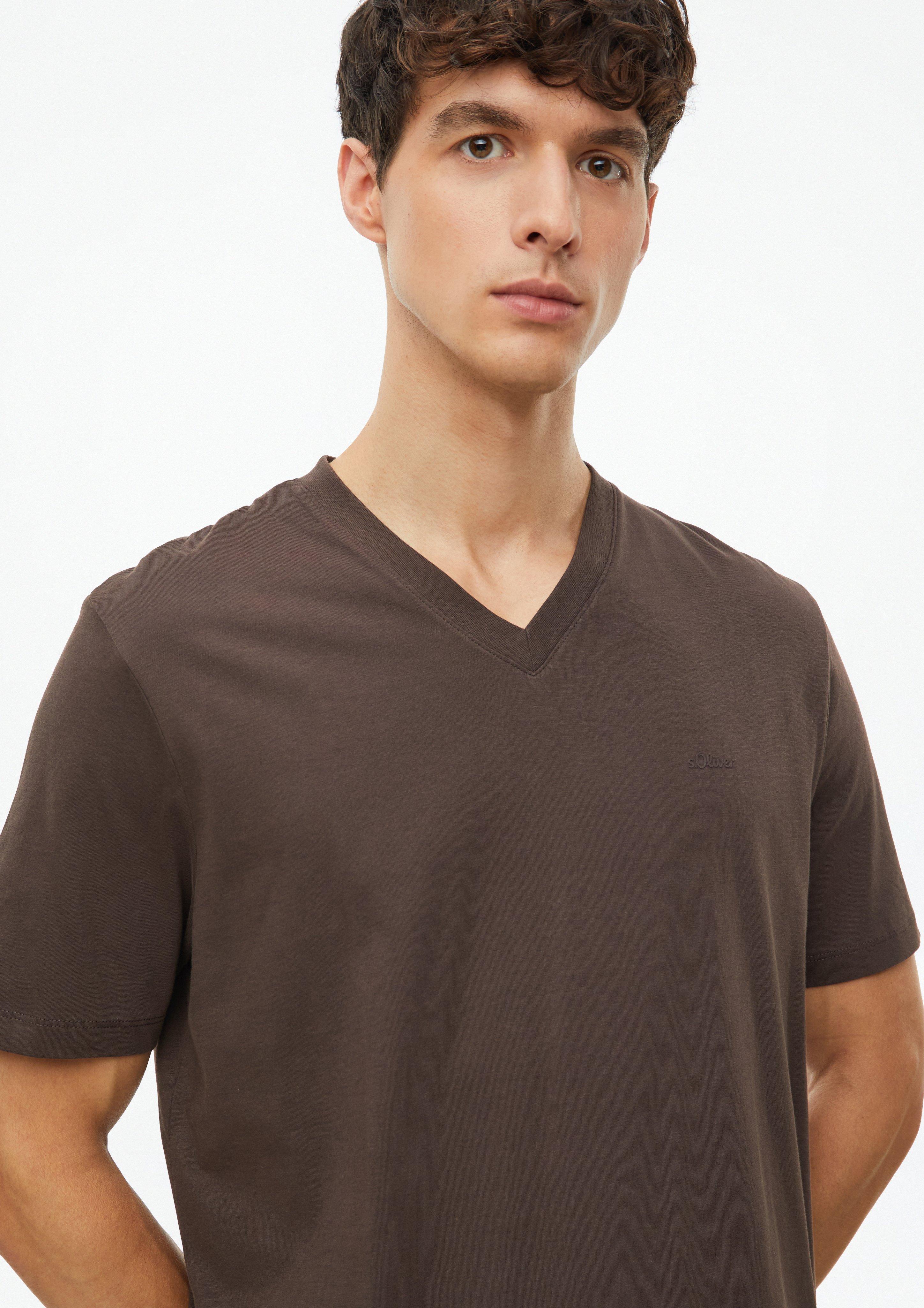 Hommes T-shirt en brun de s.Oliver