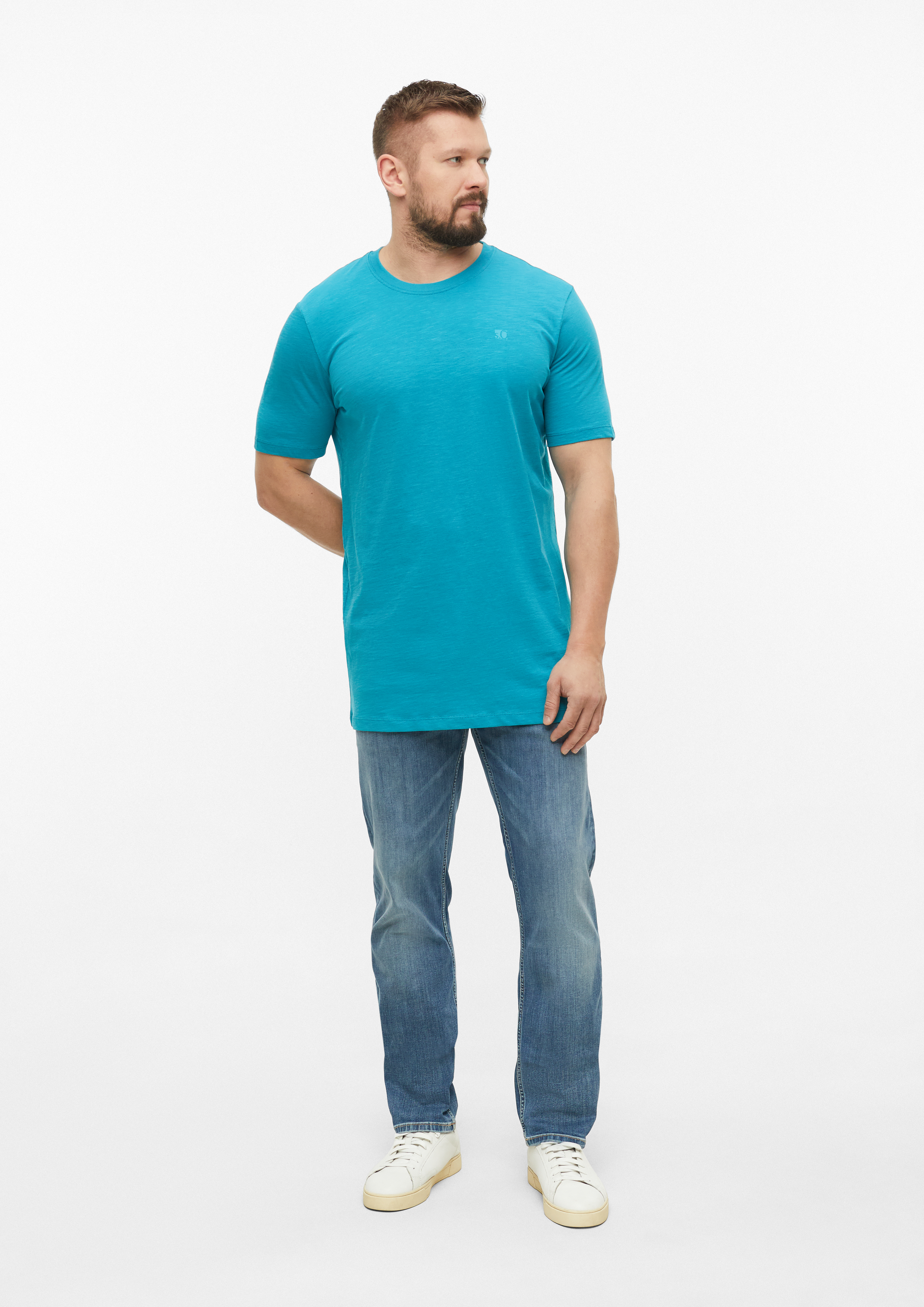 Herren T-Shirt in türkis von s.Oliver Men Tall Sizes