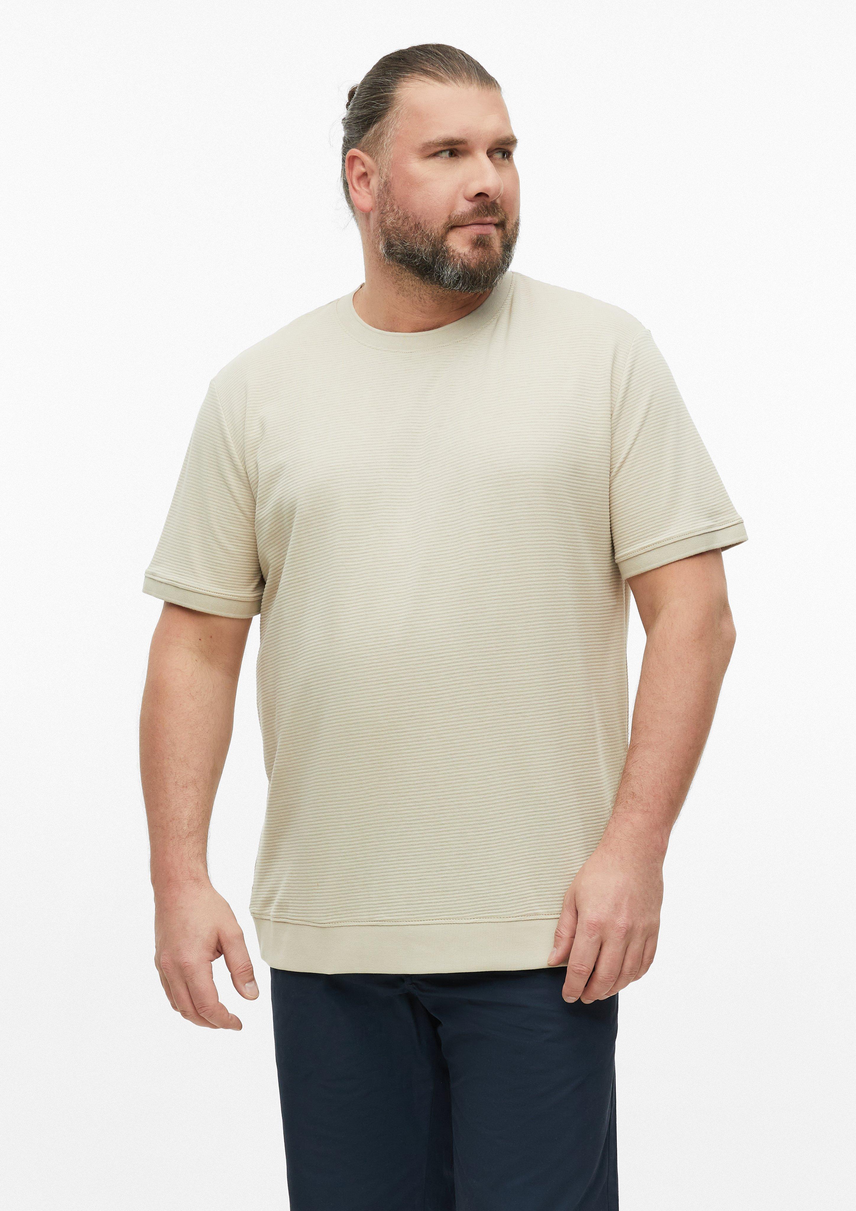 Herren Strukturiertes T-Shirt mit Bündchen in  von s.Oliver Men Big Sizes
