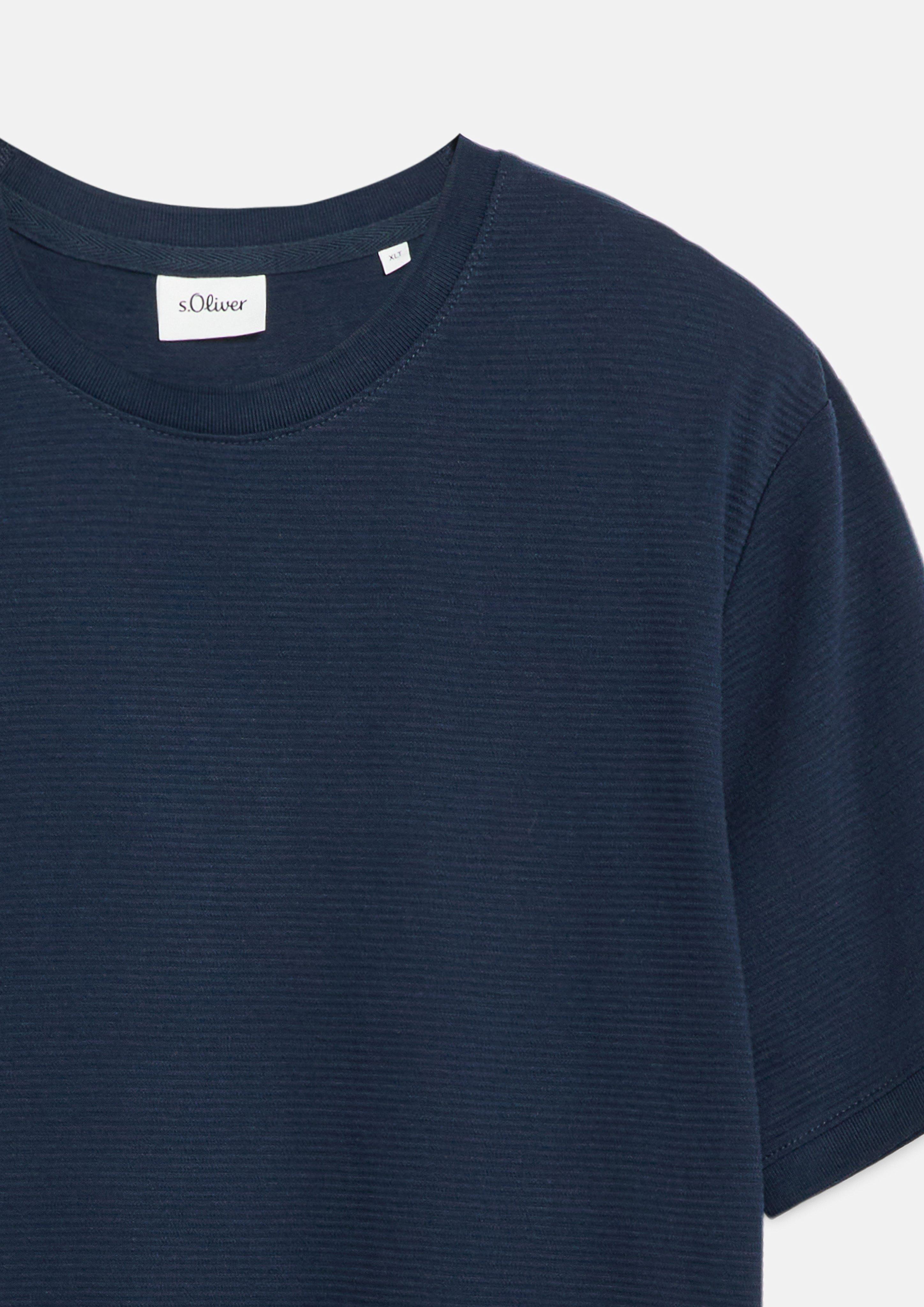 Heren T-shirt in blauw van s.Oliver Men Tall Sizes