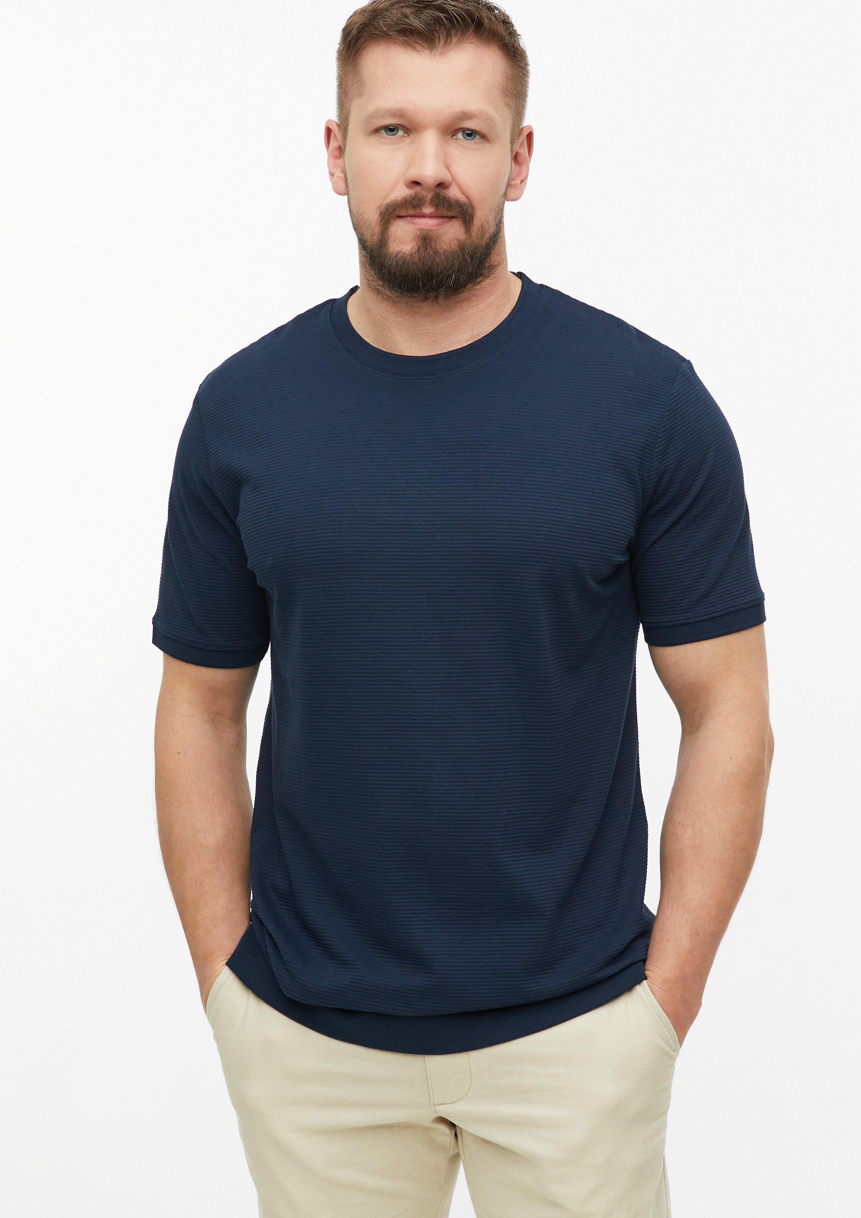 Heren T-shirt in blauw van s.Oliver Men Tall Sizes