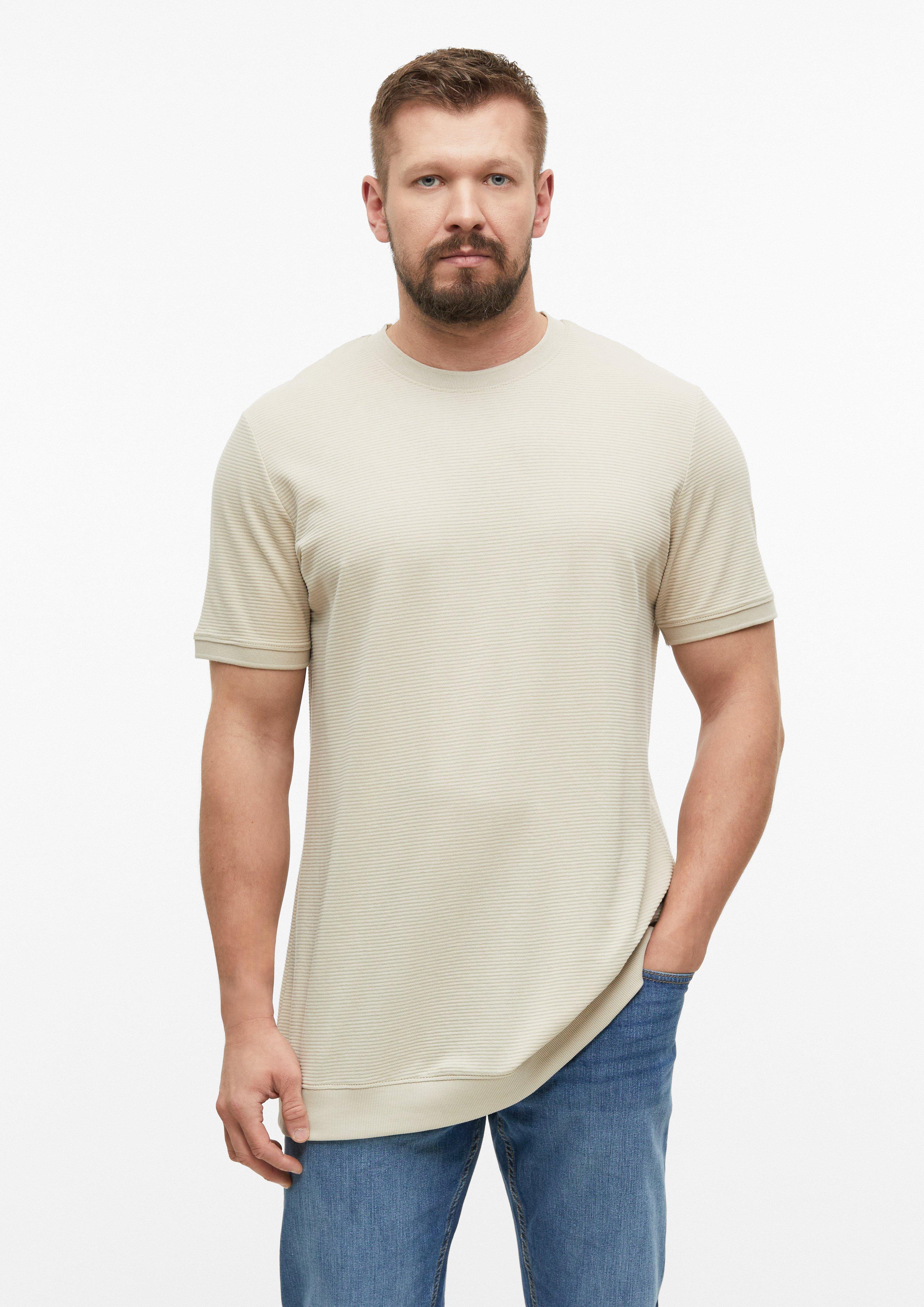 Men Structured T-shirt with cuffs in  by s.Oliver Men Tall Sizes