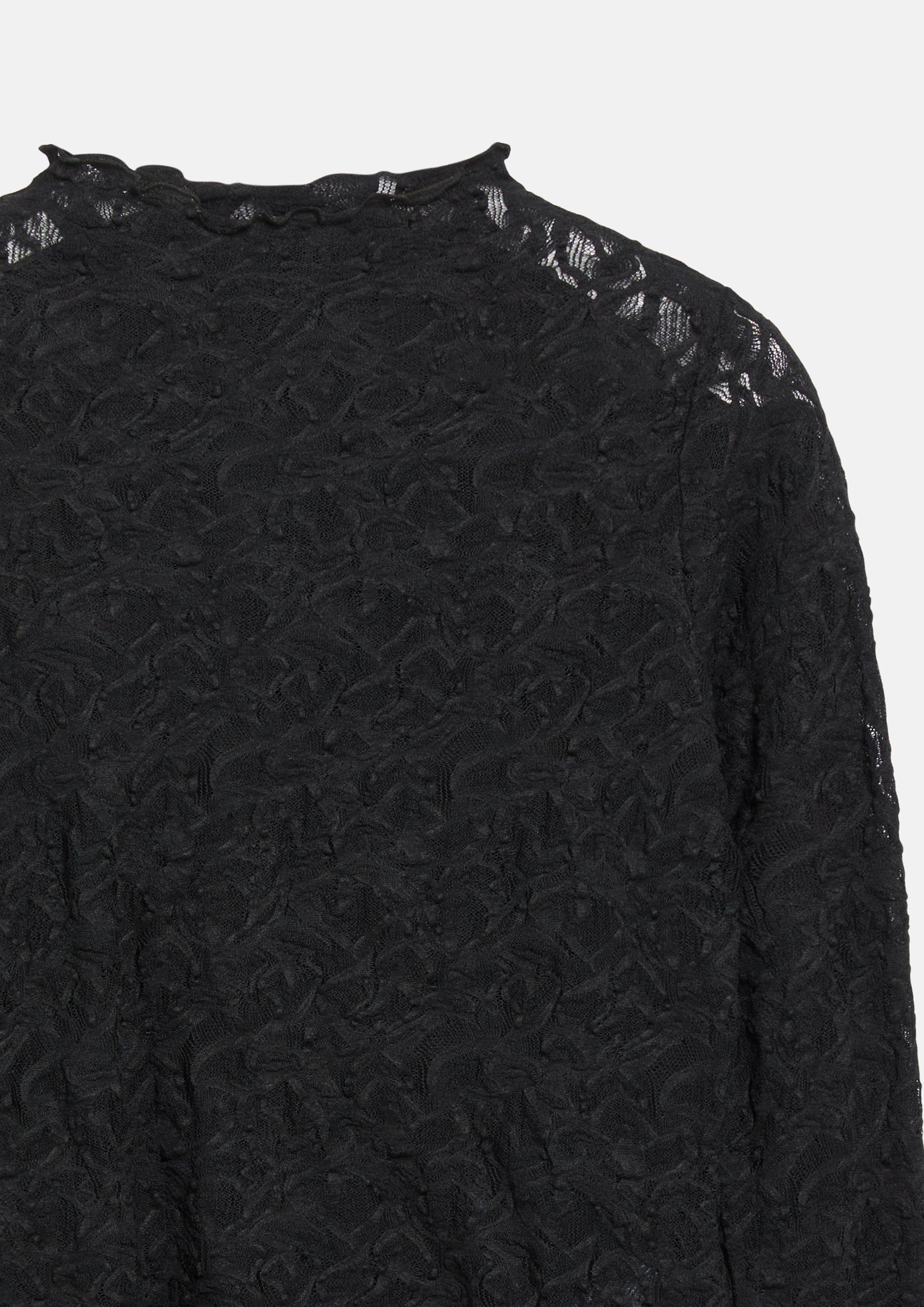 Women Sheer long-sleeve lace top in black by s.Oliver BLACK LABEL