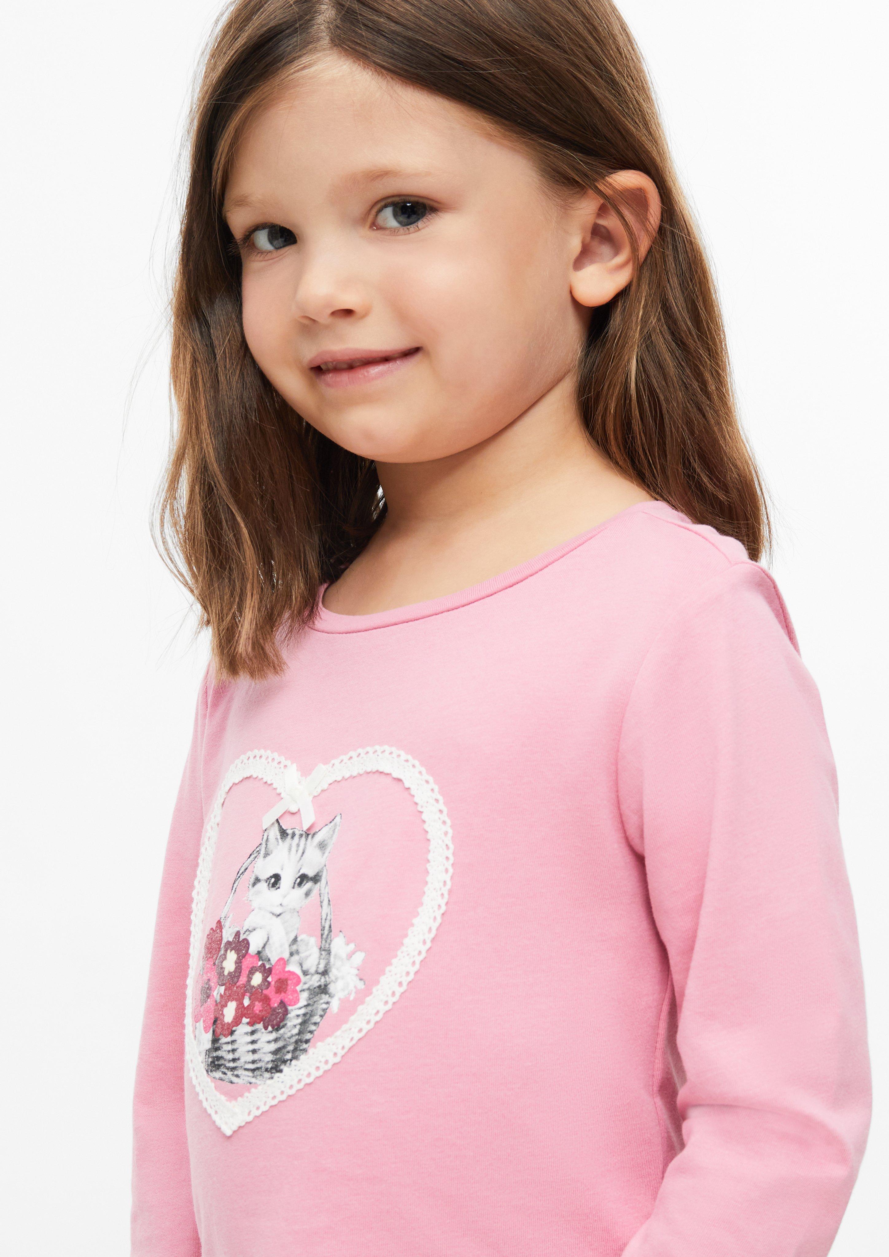 Kinder T-Shirt in pink von s.Oliver
