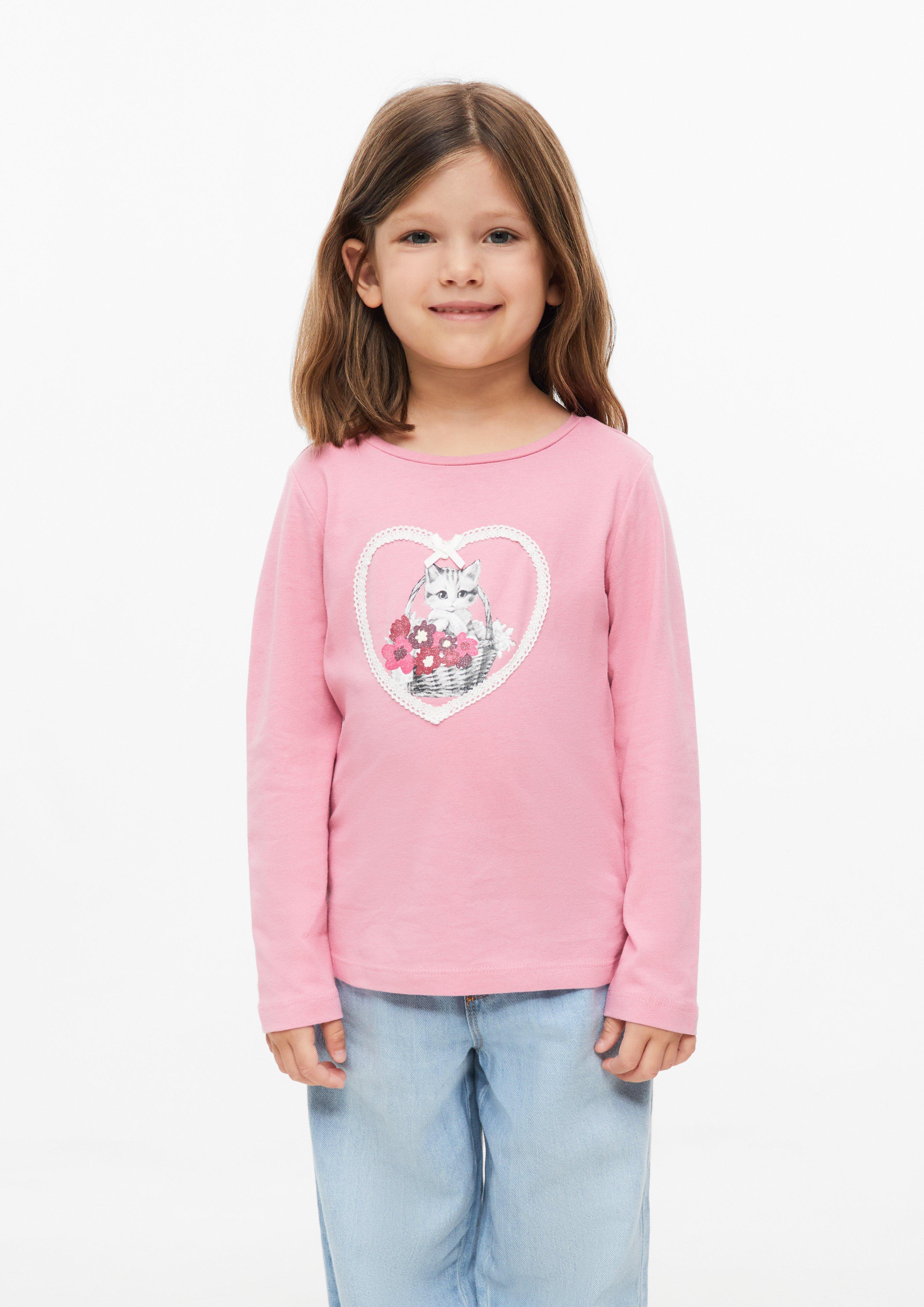 Junior T-shirt avec illustration en rose pâle de s.Oliver