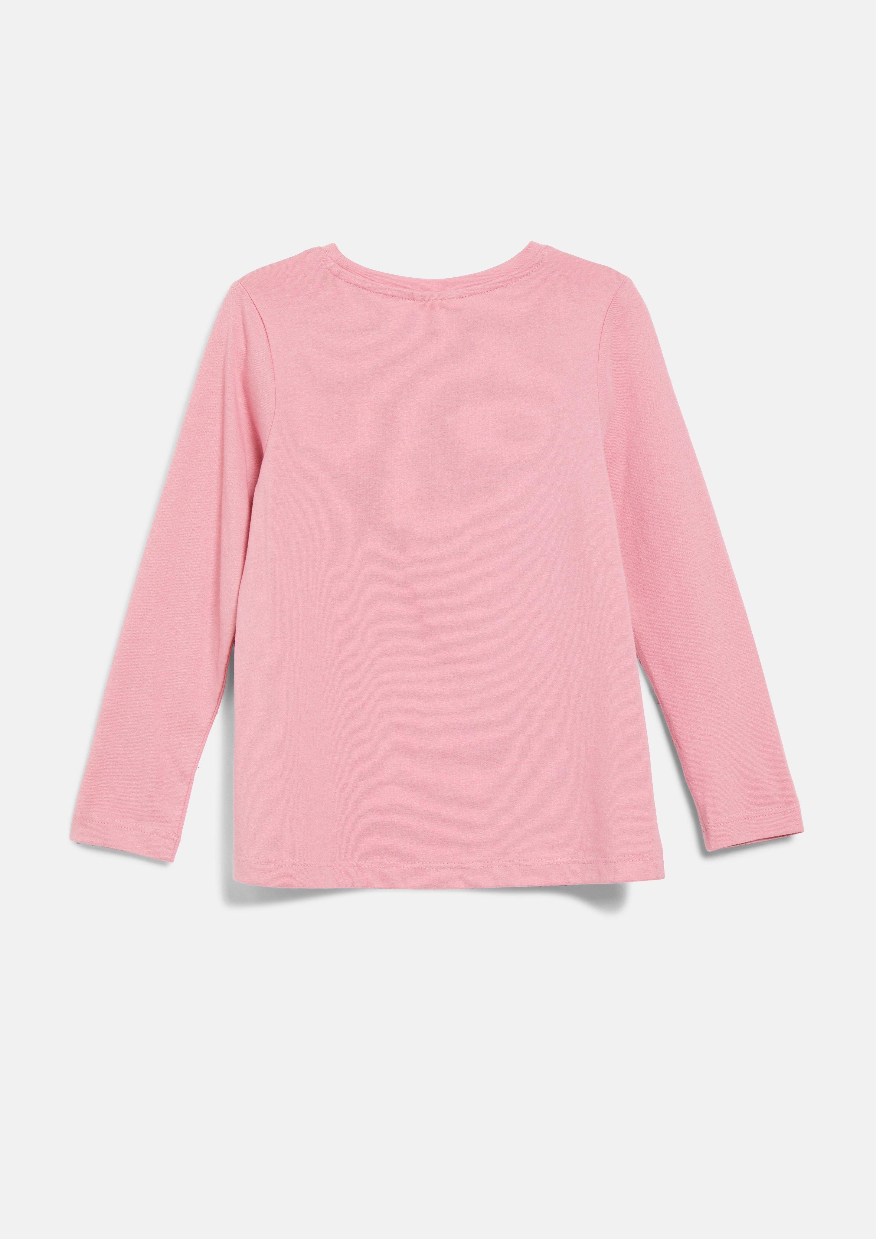 Kids Long-Sleeve T-Shirt with Artwork in an A-Shape in pink by s.Oliver