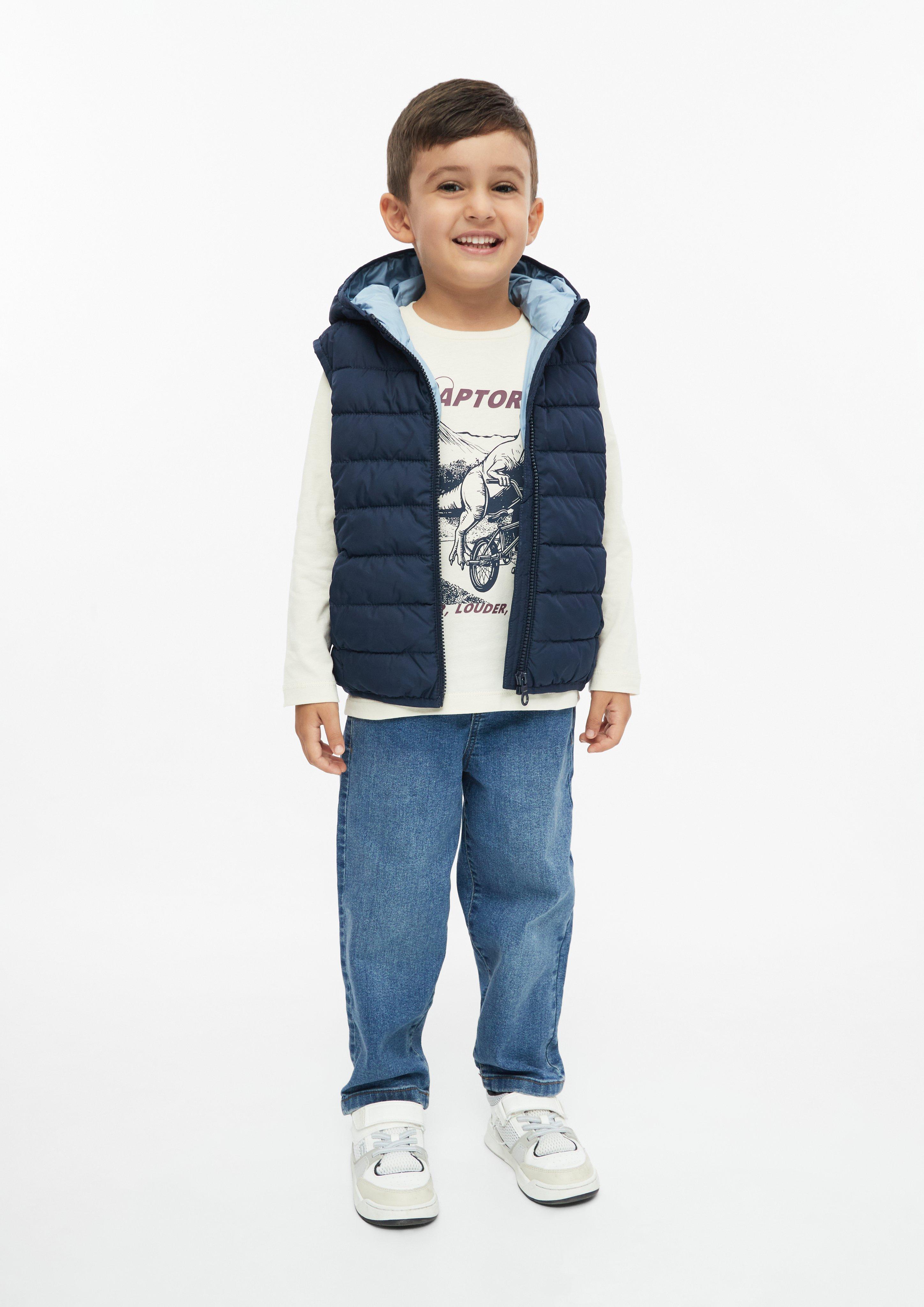 Junior T-shirt à manches longues imprimé en crème de s.Oliver