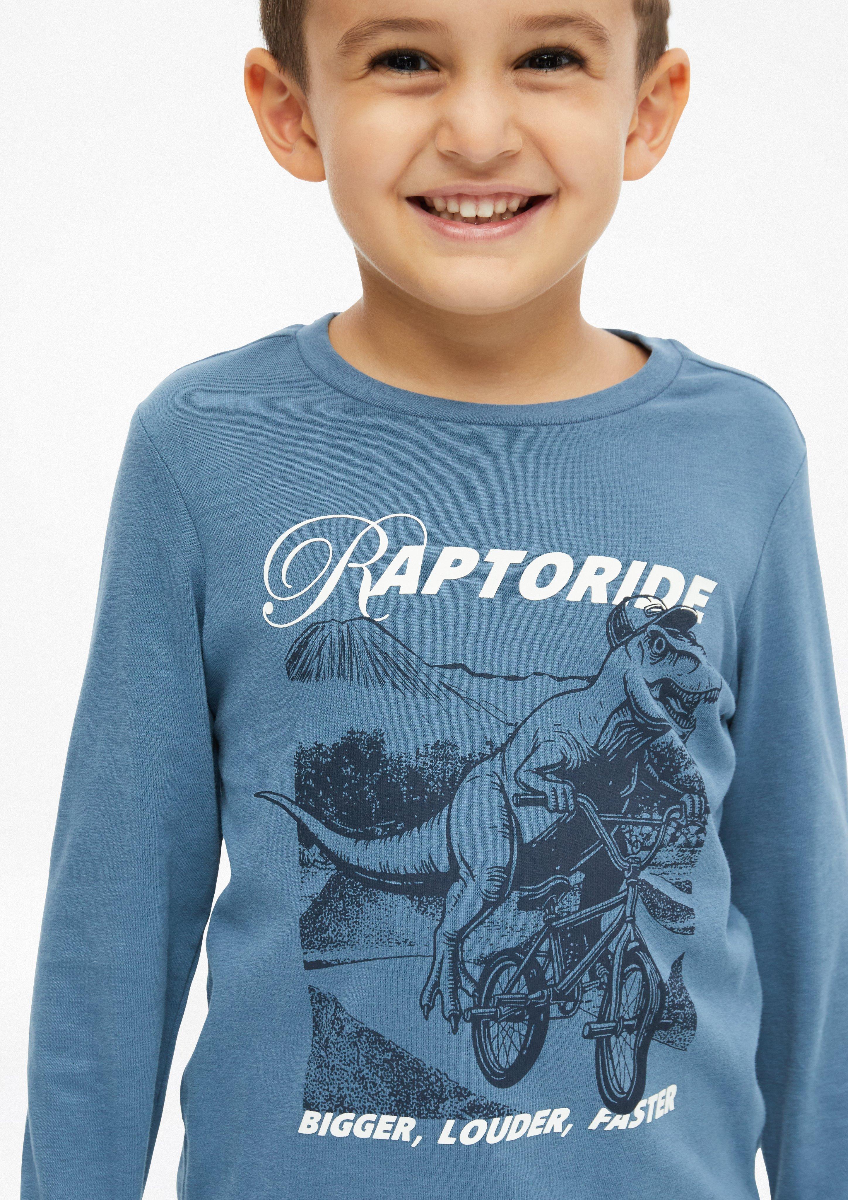 Junior T-shirt à manches longues imprimé en bleu de s.Oliver