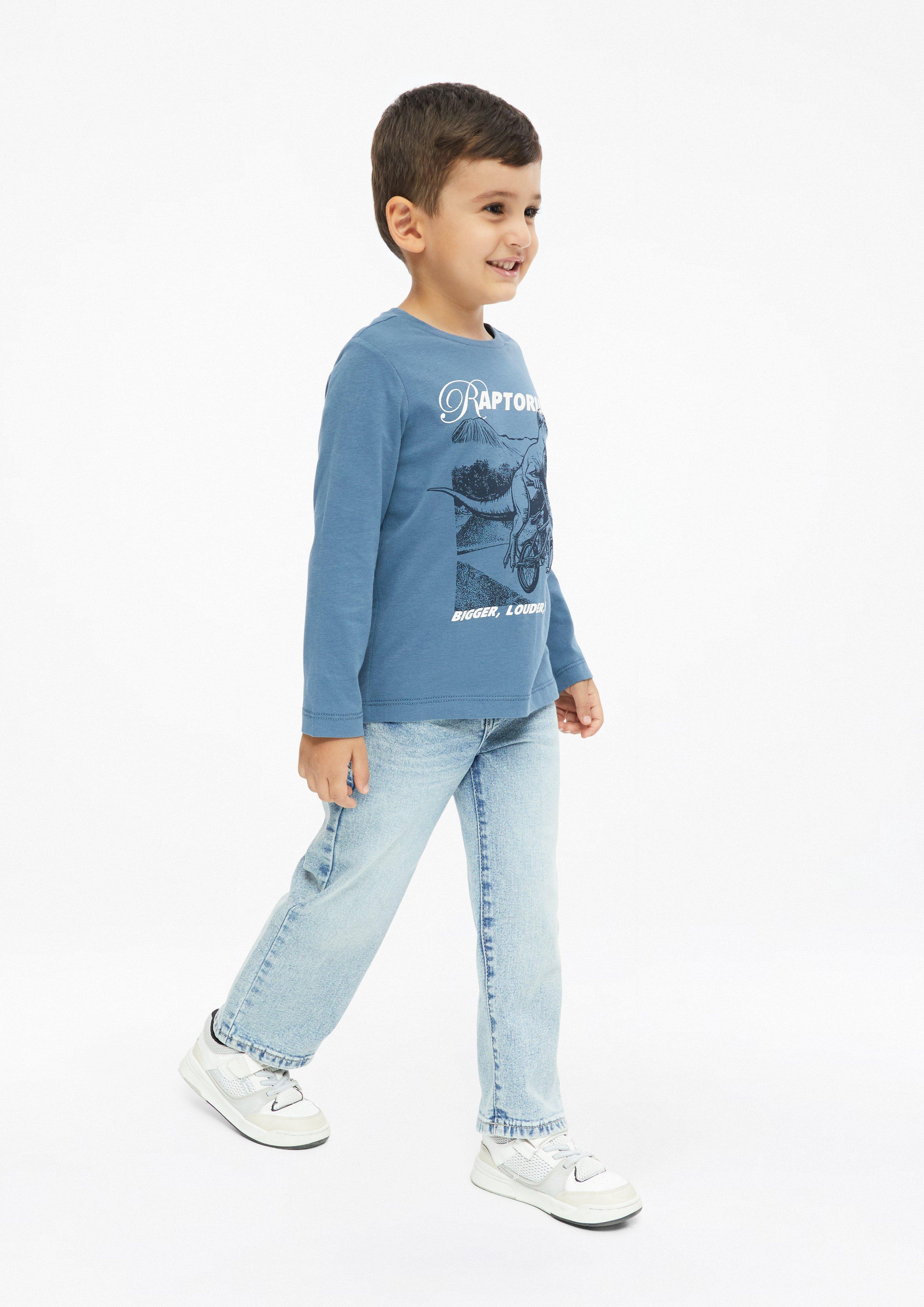 Junior T-shirt à manches longues imprimé en bleu de s.Oliver