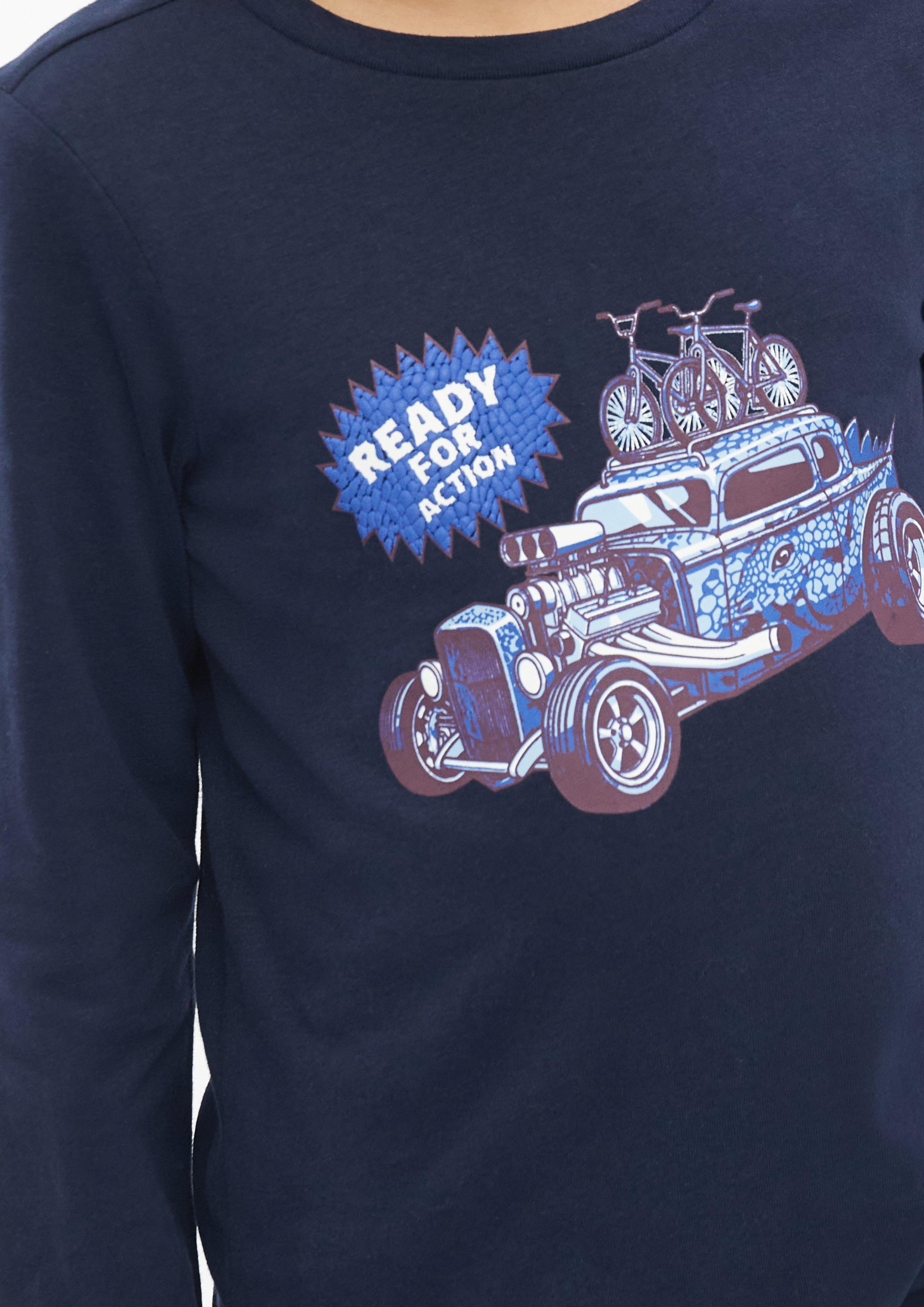 Junior T-shirt à manches longues imprimé en bleu de s.Oliver