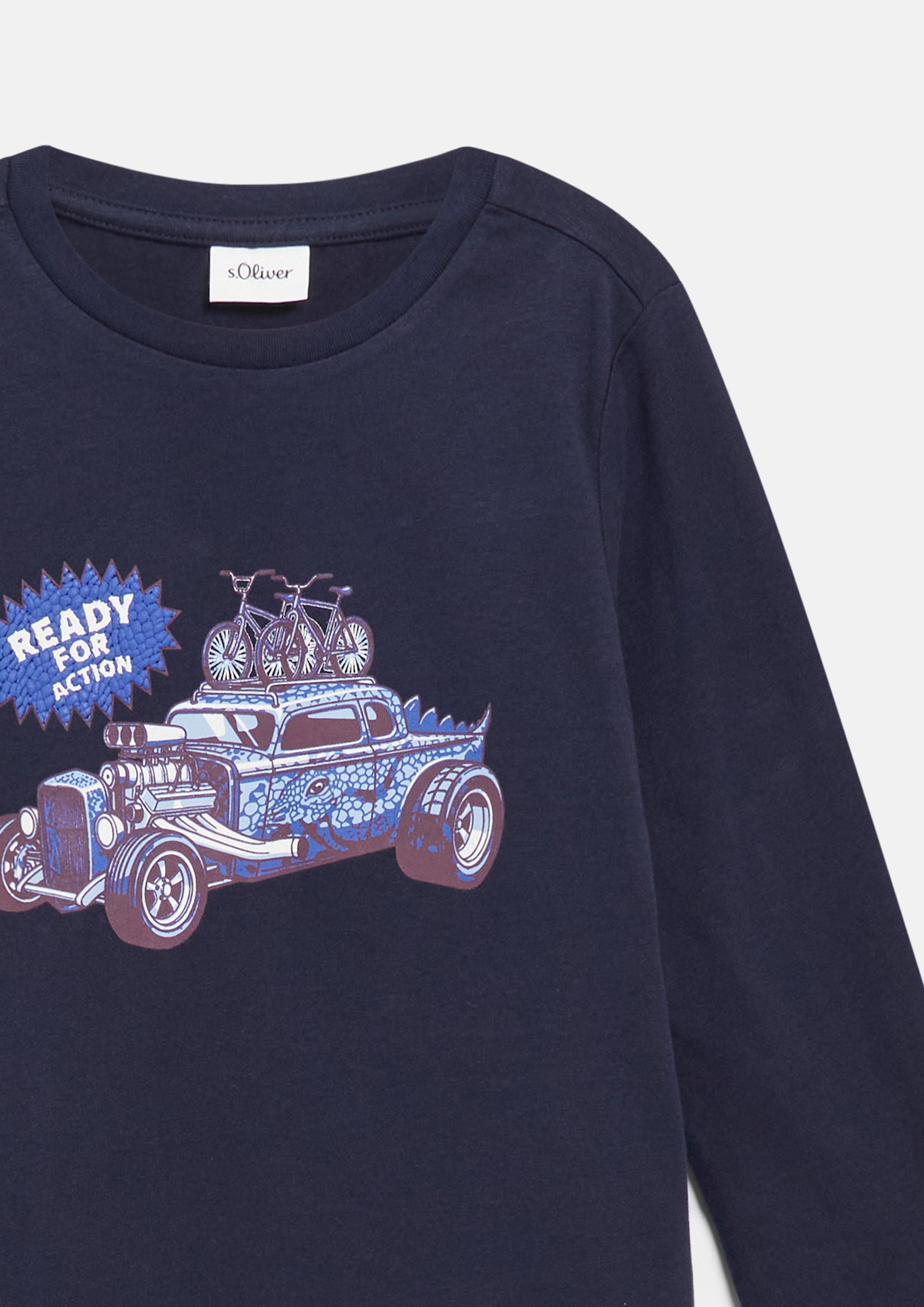 Junior T-shirt à manches longues imprimé en bleu de s.Oliver