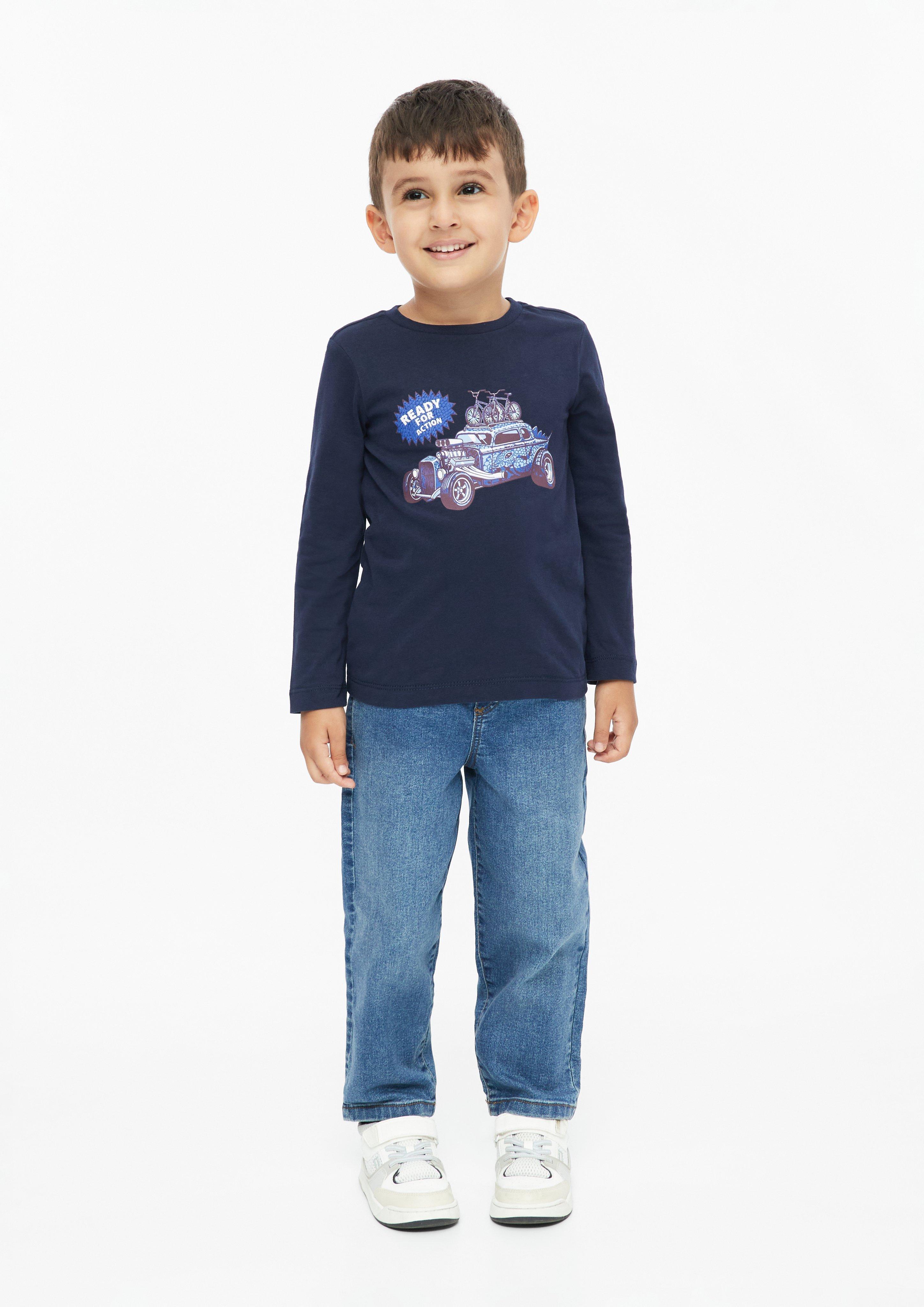 Junior T-shirt à manches longues imprimé en bleu de s.Oliver