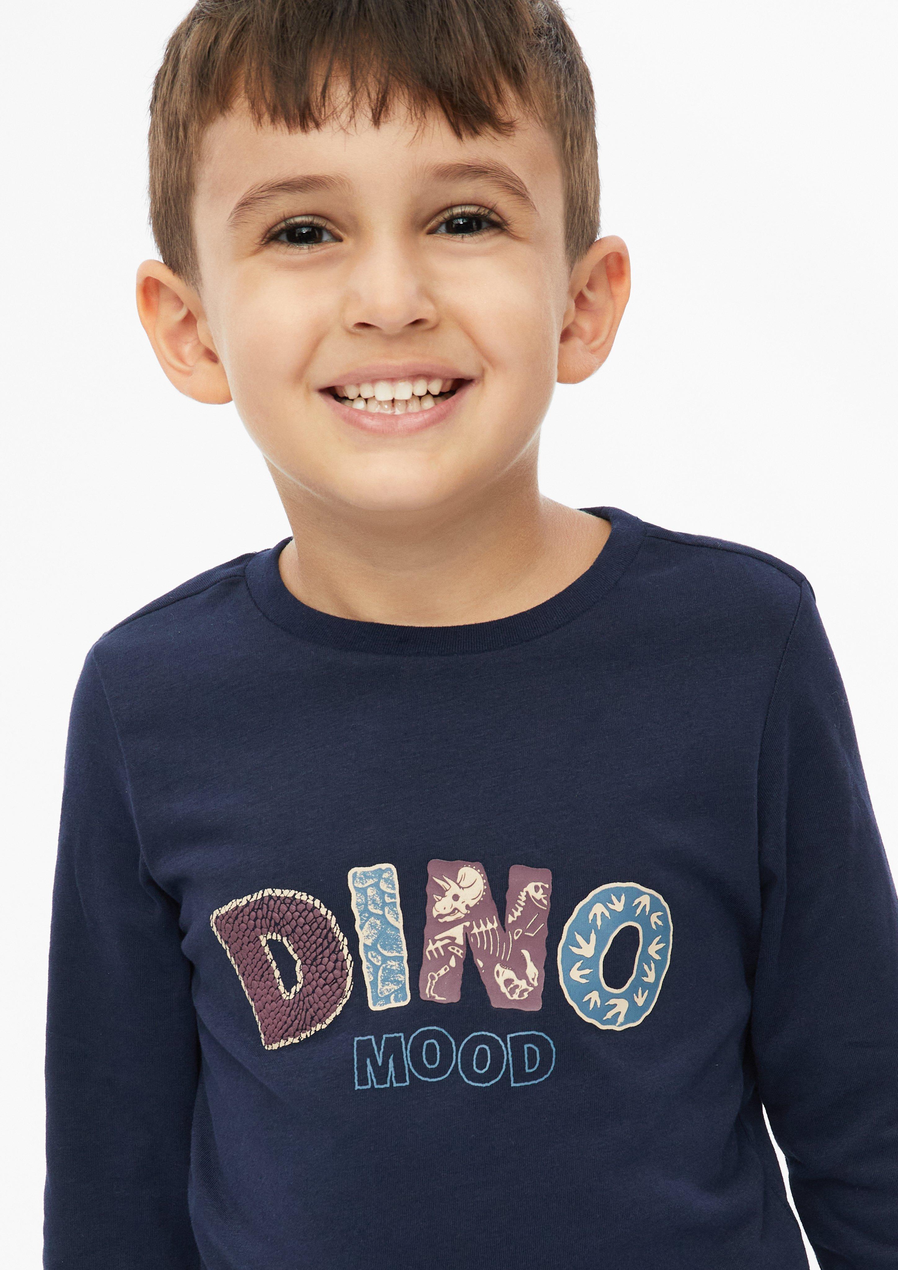 Junior T-shirt à manches longues imprimé en bleu de s.Oliver