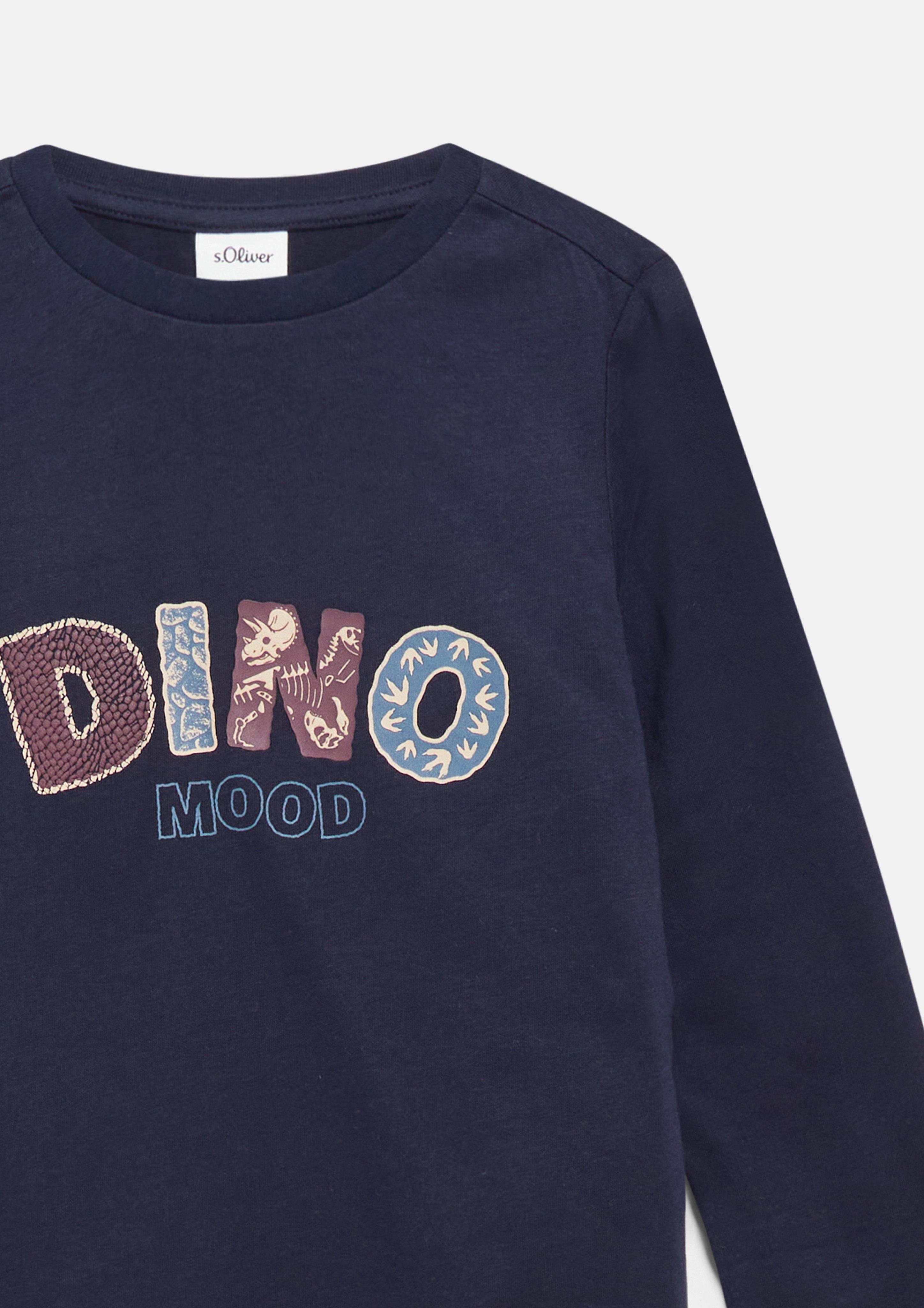 Junior T-shirt à manches longues imprimé en bleu de s.Oliver