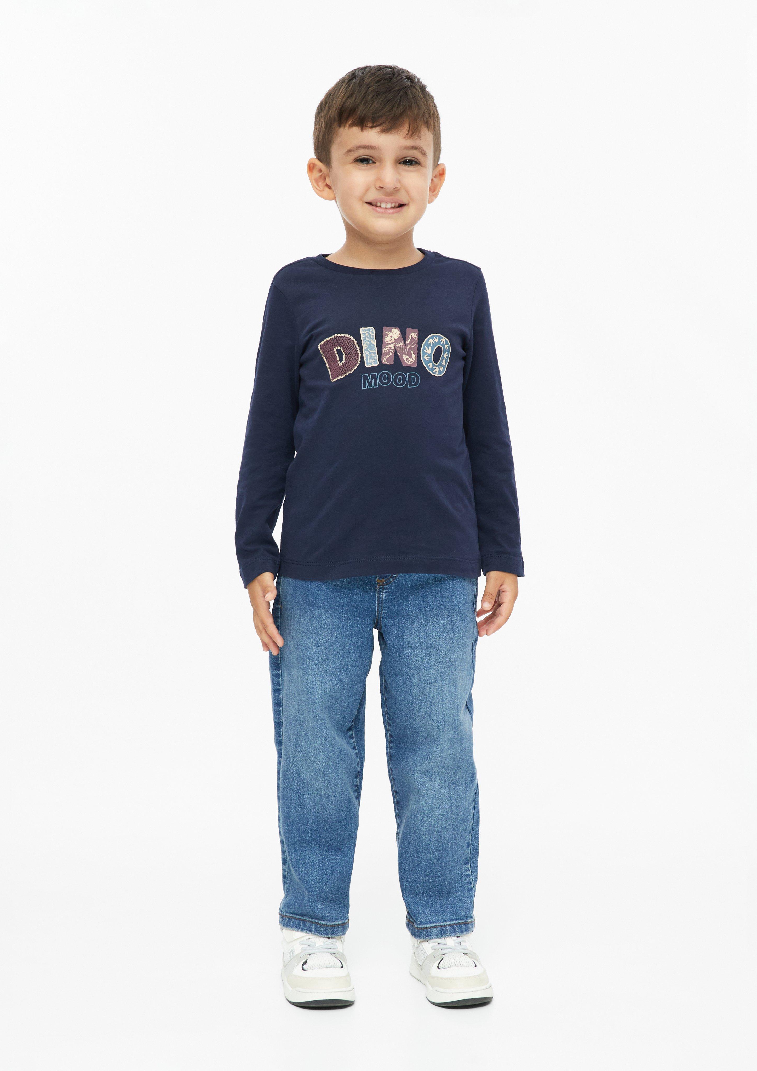 Junior T-shirt à manches longues imprimé en bleu de s.Oliver