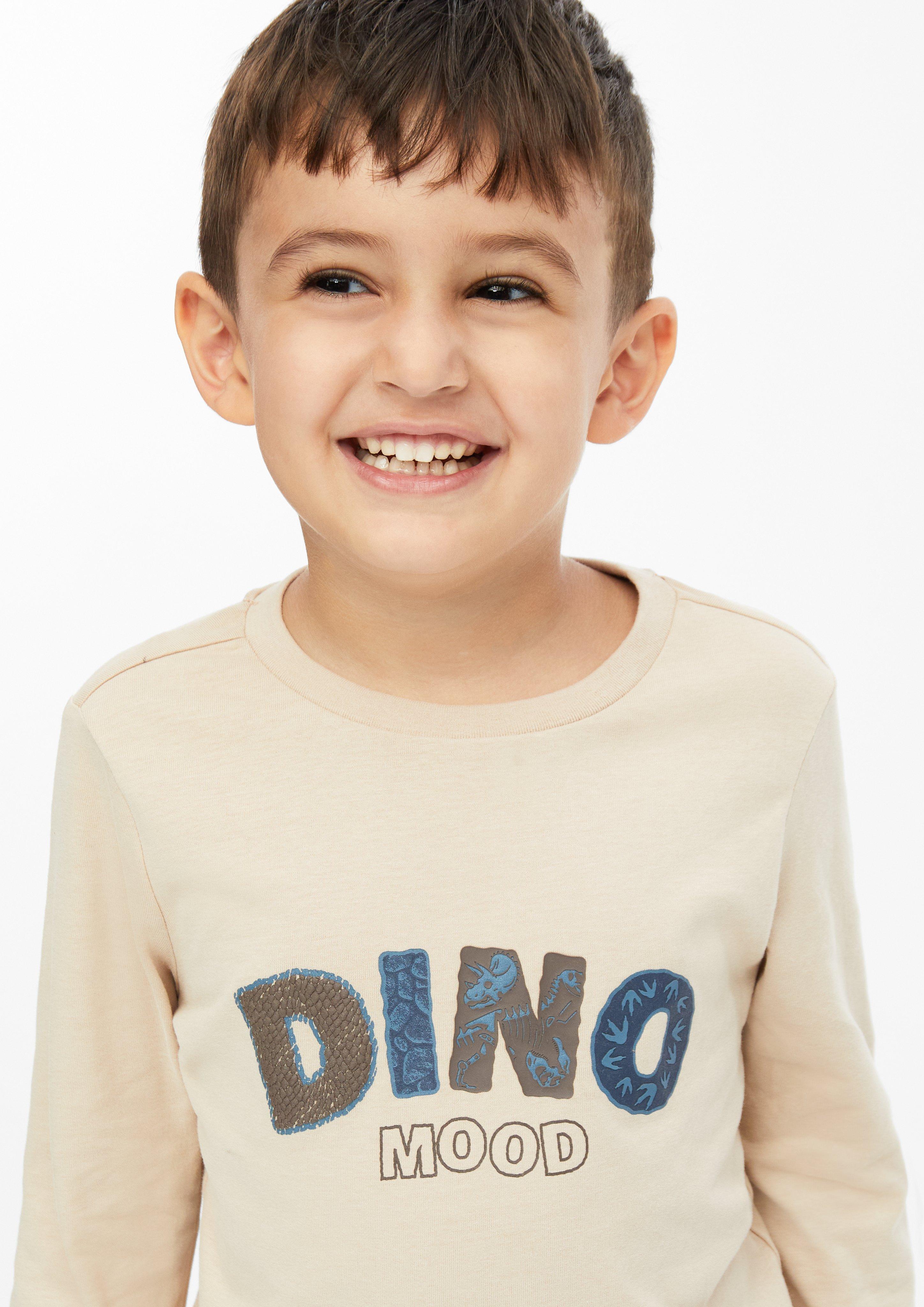 Junior T-shirt à manches longues imprimé en beige de s.Oliver