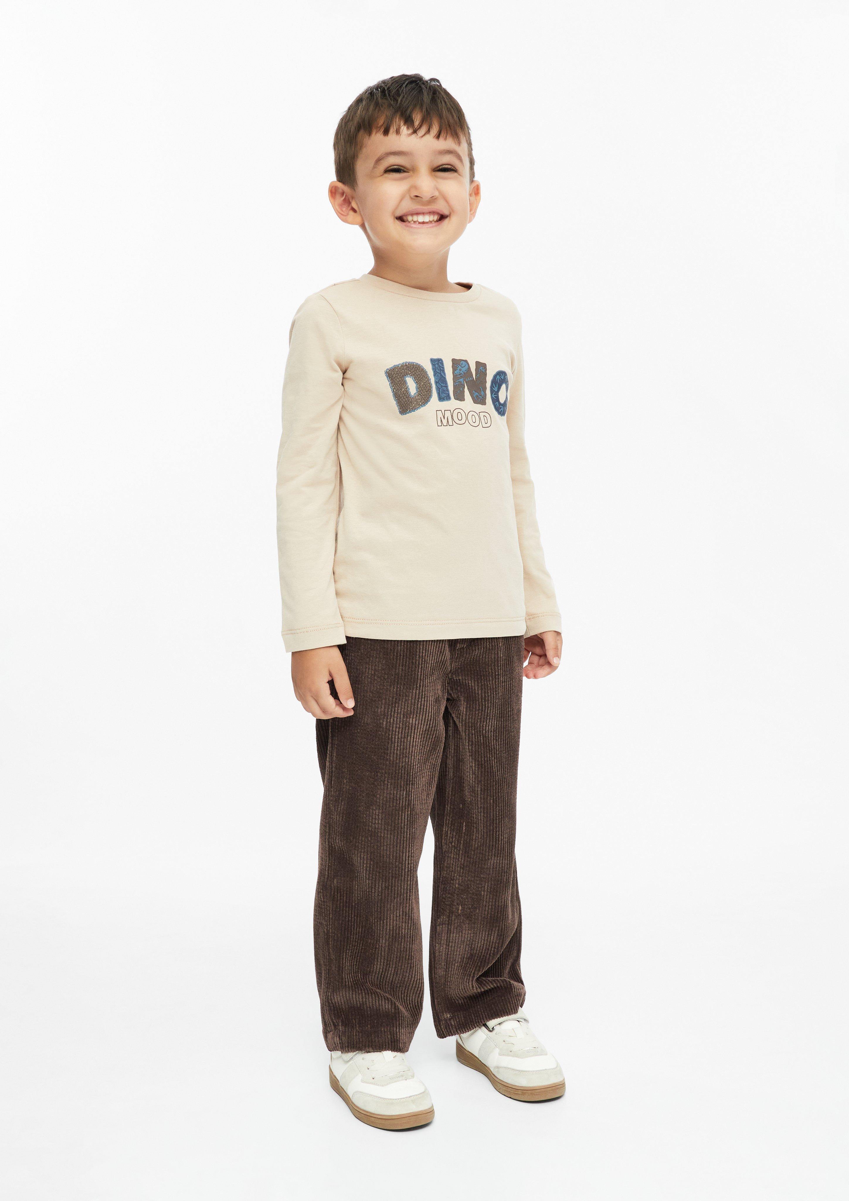 Junior T-shirt à manches longues imprimé en beige de s.Oliver