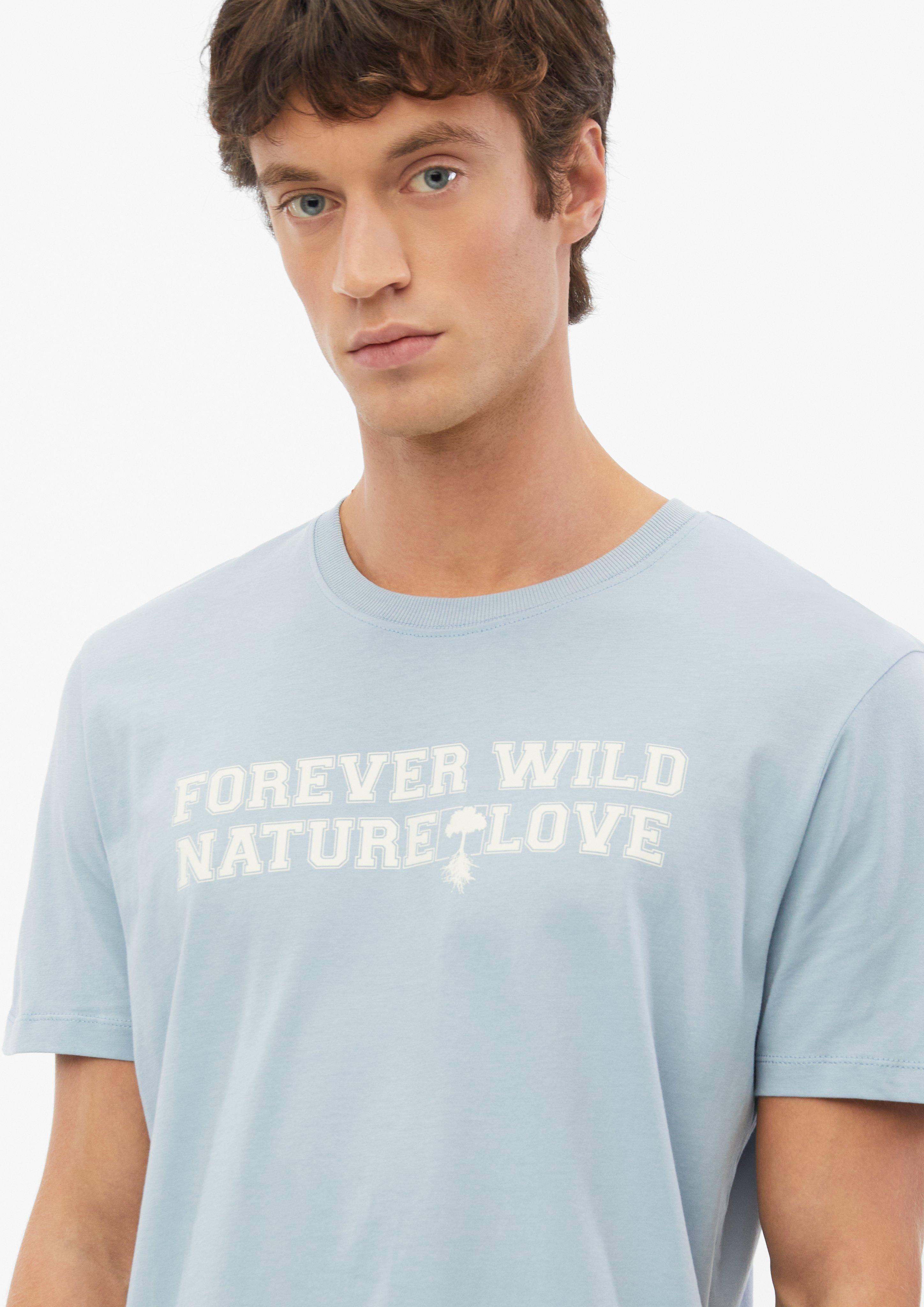 Men T-shirt with front print, made of 100% cotton in blue by s.Oliver