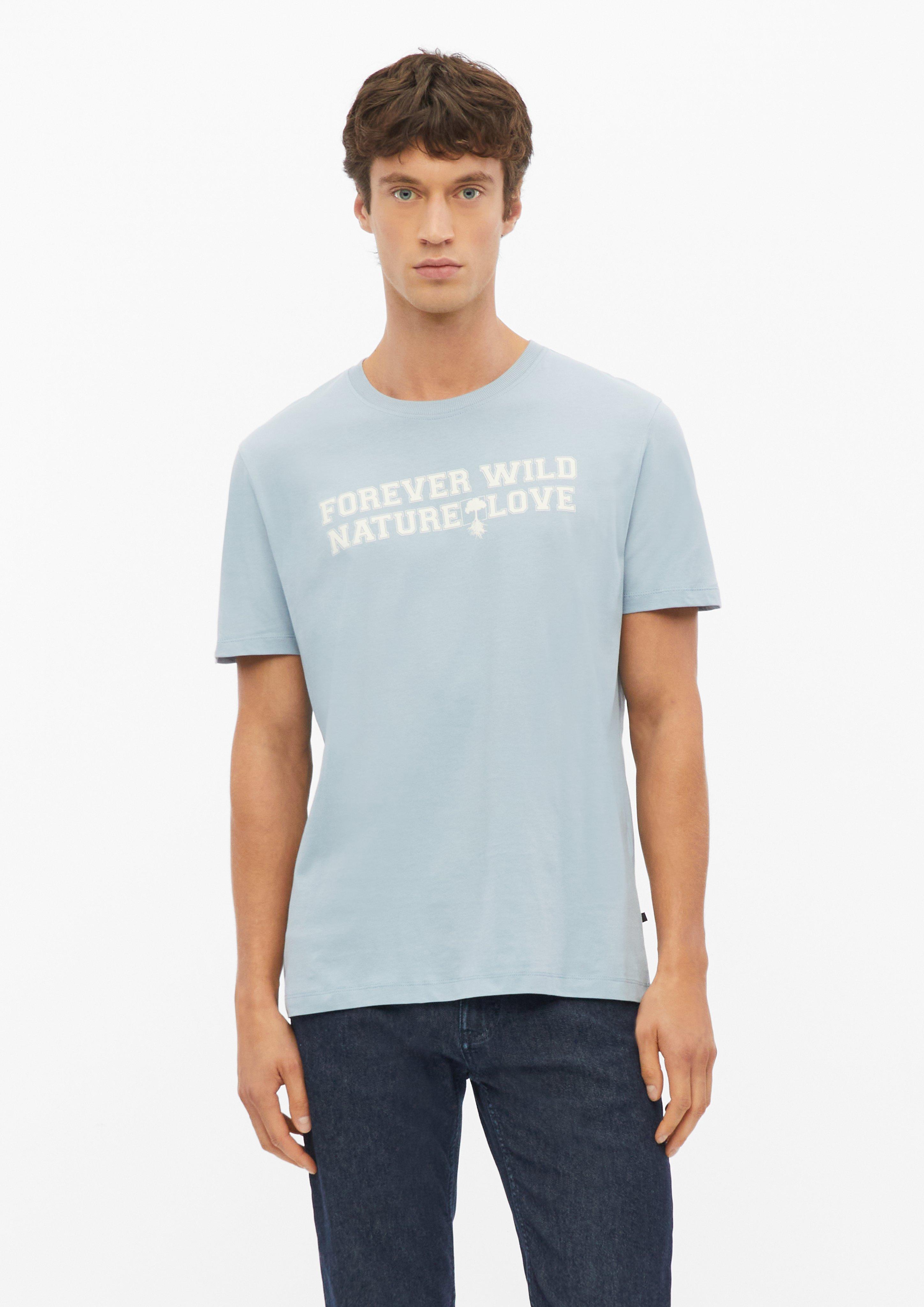 T-shirt avec imprimé sur le devant, 100 % coton en bleu clair de s.Oliver