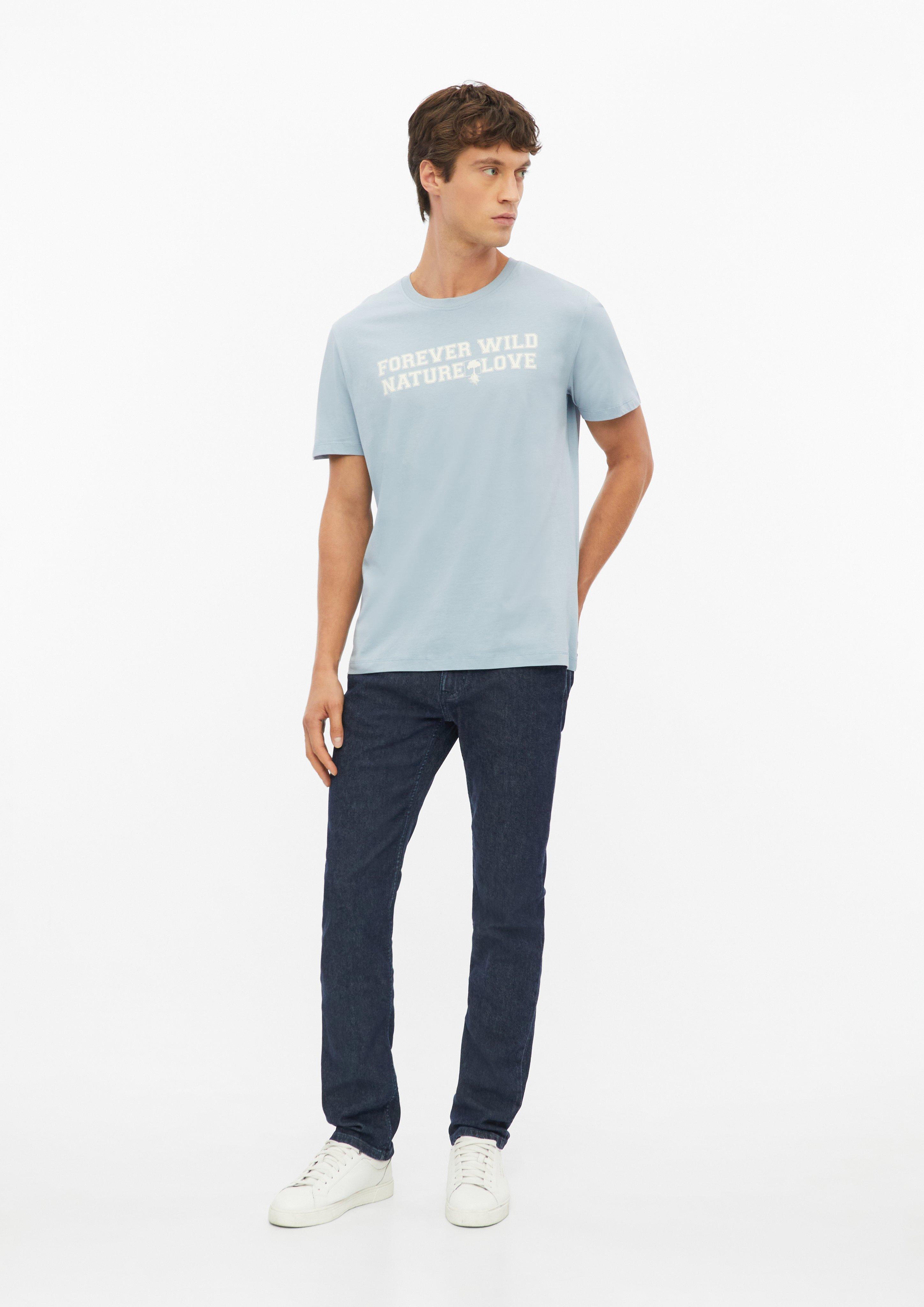 Men T-shirt with front print, made of 100% cotton in blue by s.Oliver