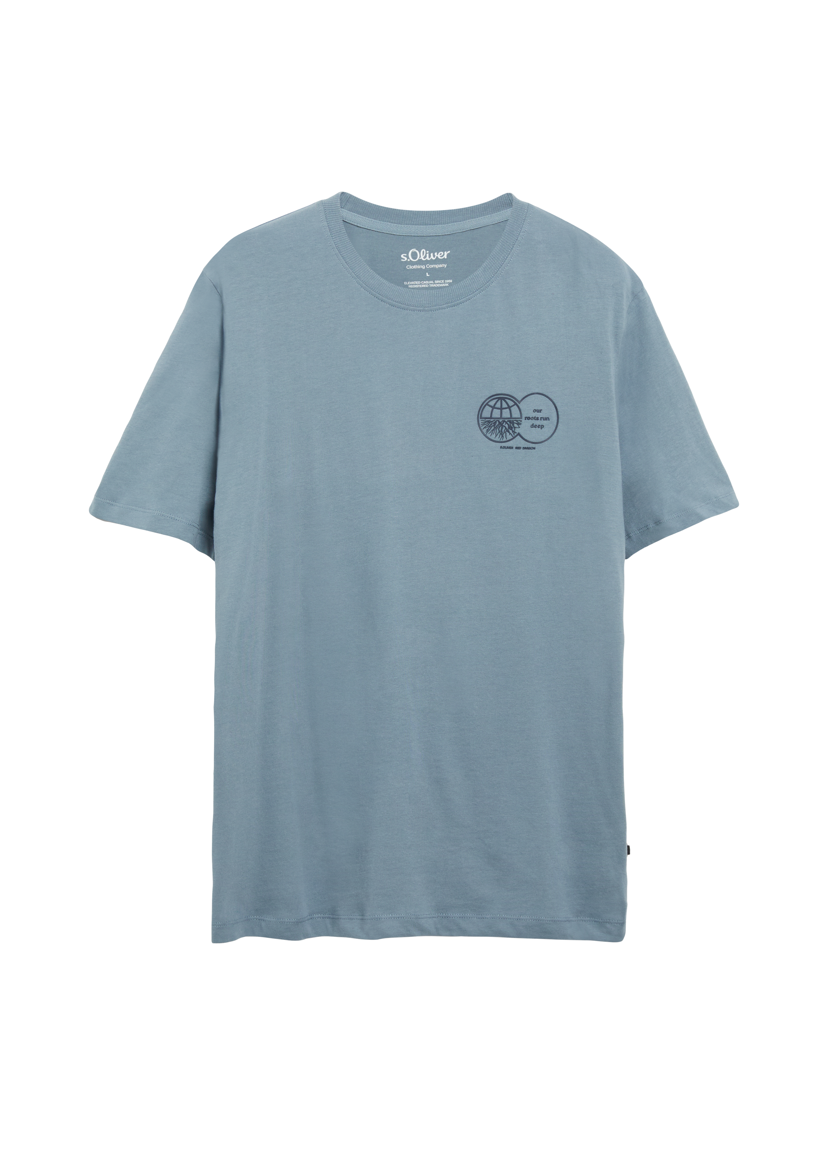 T-shirt met opdruk op de voorkant, gemaakt van 100% katoen