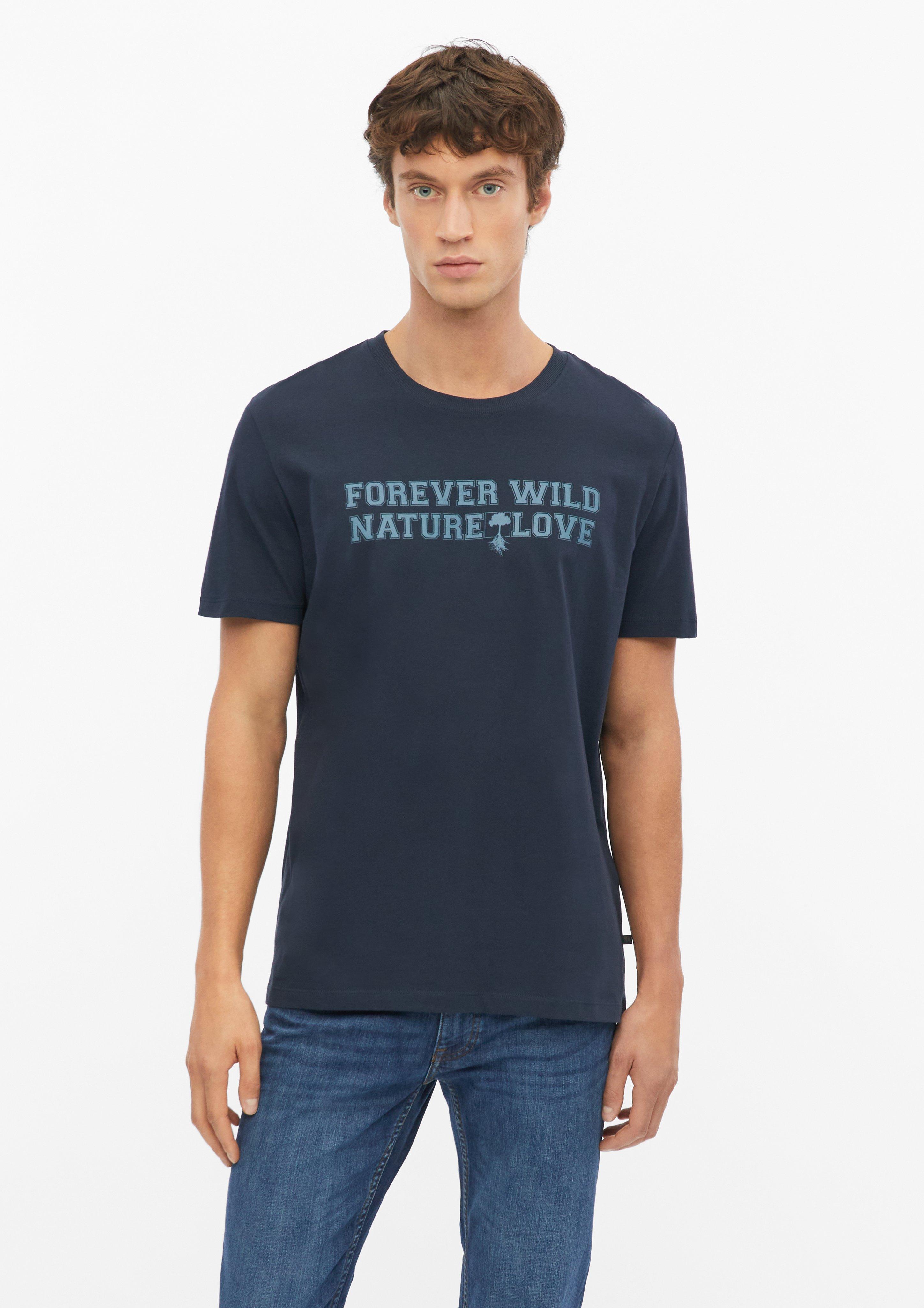 T-shirt z nadrukiem z przodu ze 100% bawełny w kolorze jasnobrązowy od s.Oliver