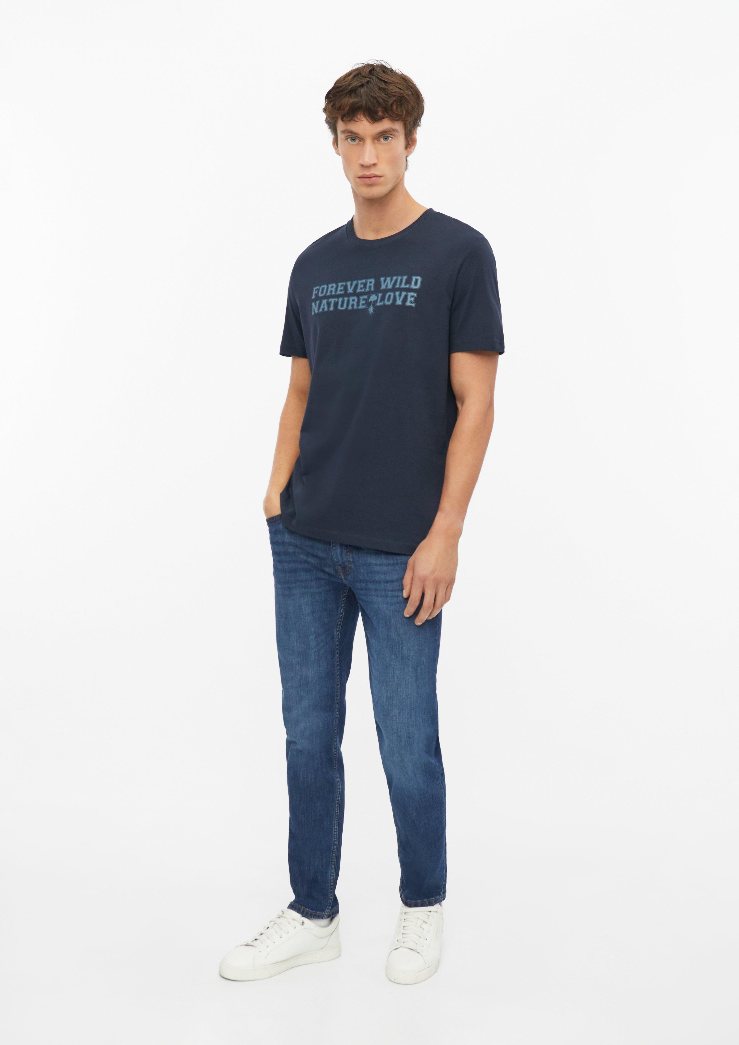 Herren T-Shirt mit Frontprint aus 100% Baumwolle in braun von s.Oliver