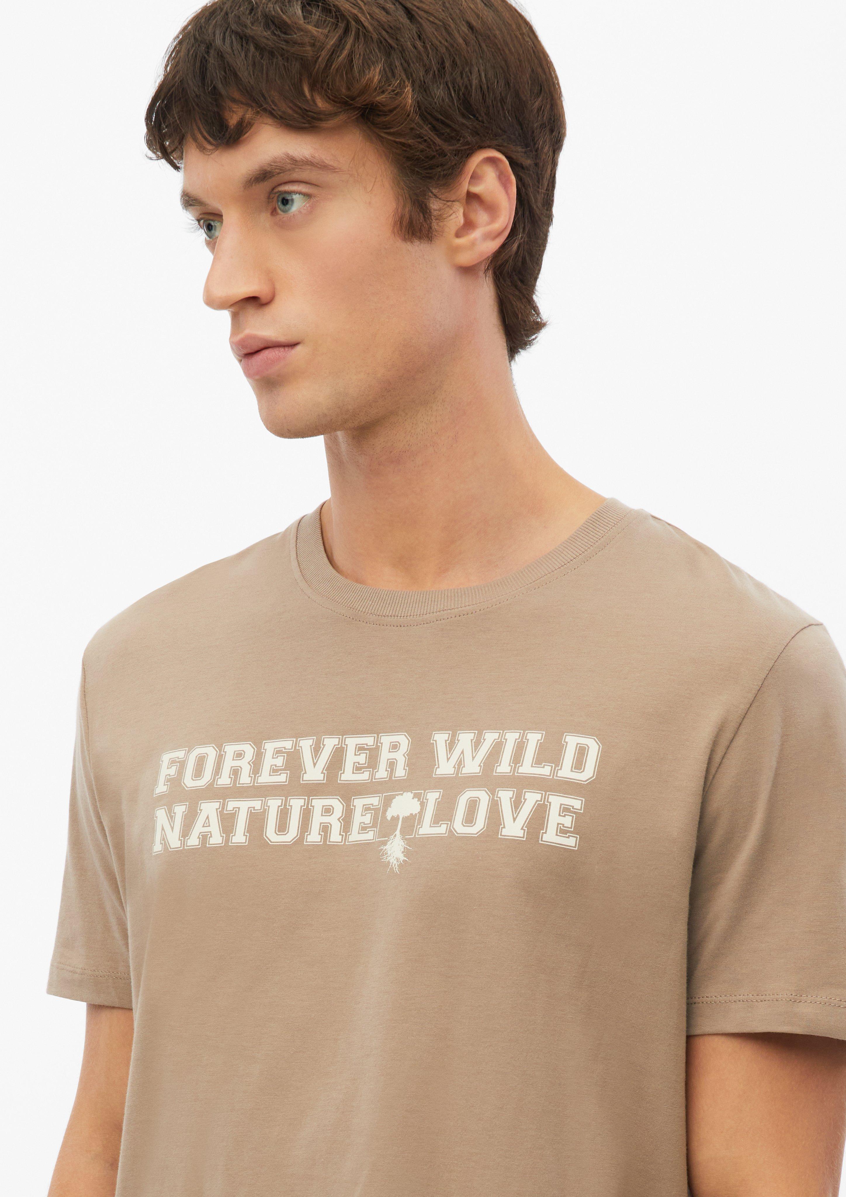 Herren T-Shirt mit Frontprint aus 100% Baumwolle in braun von s.Oliver