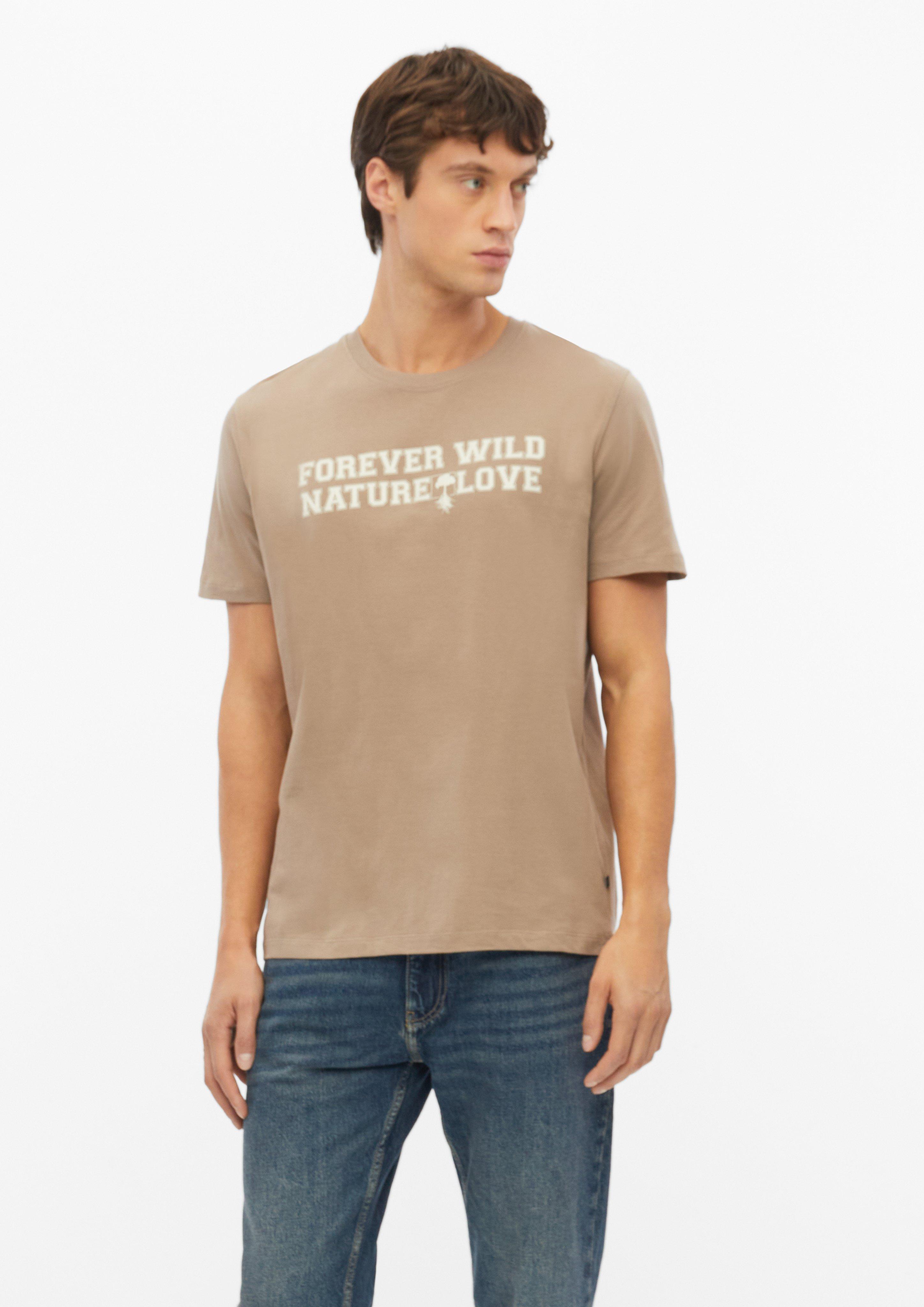 T-Shirt mit Frontprint aus 100% Baumwolle in Farbe cognac von s.Oliver
