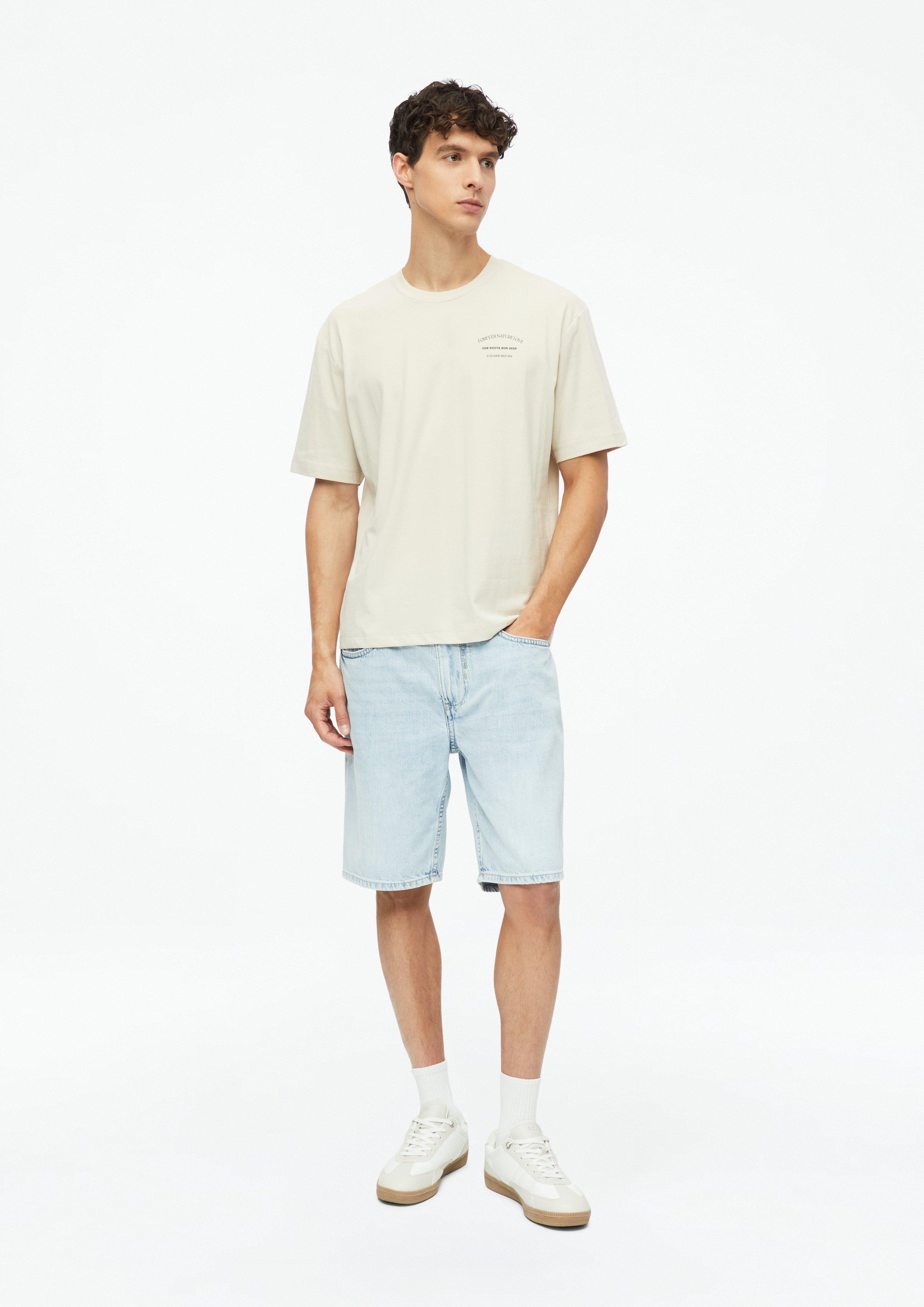 Hommes T-shirt imprimé à la coupe moderne en beige de s.Oliver