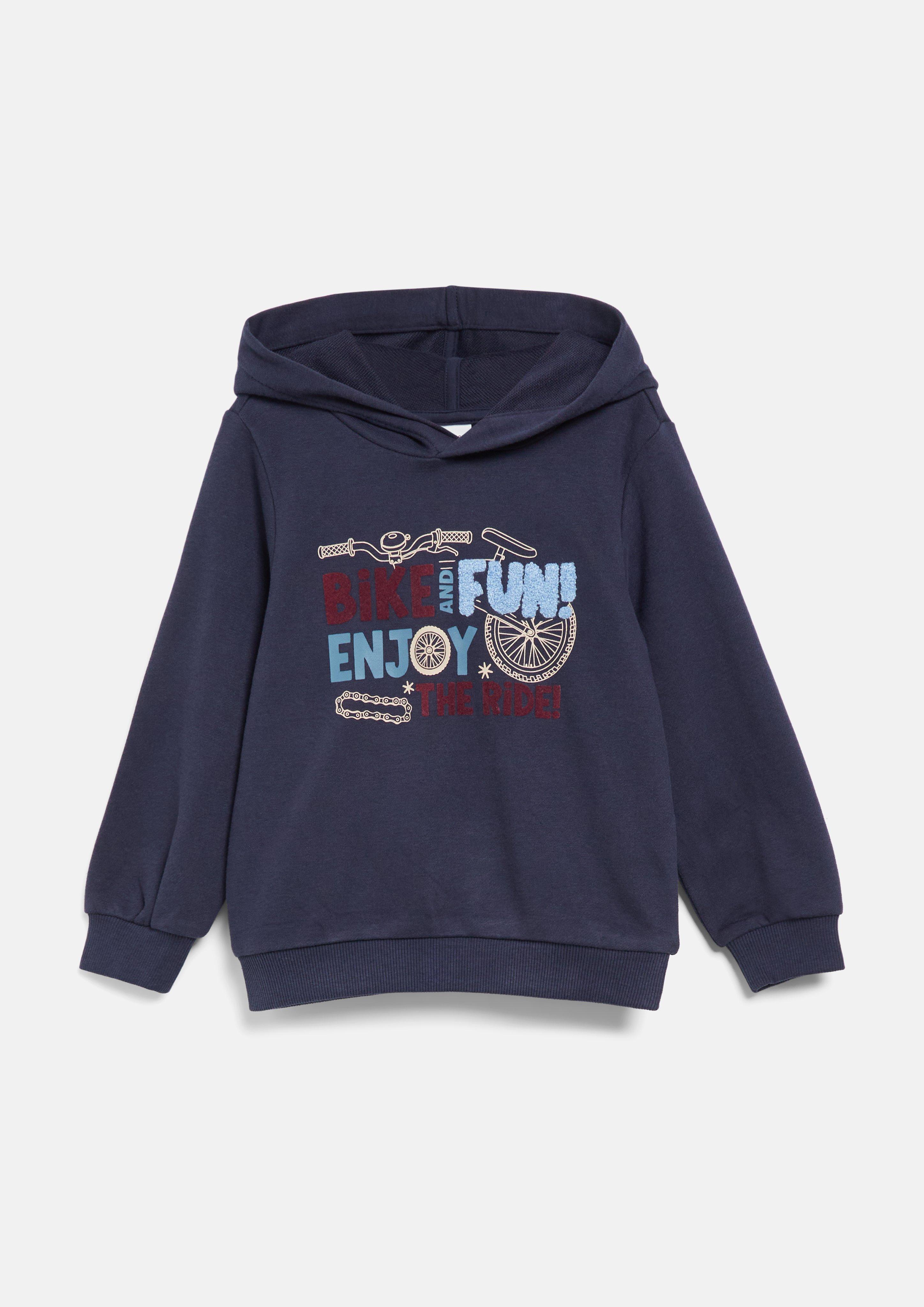 Junior Hoodie met artwork in navy van s.Oliver