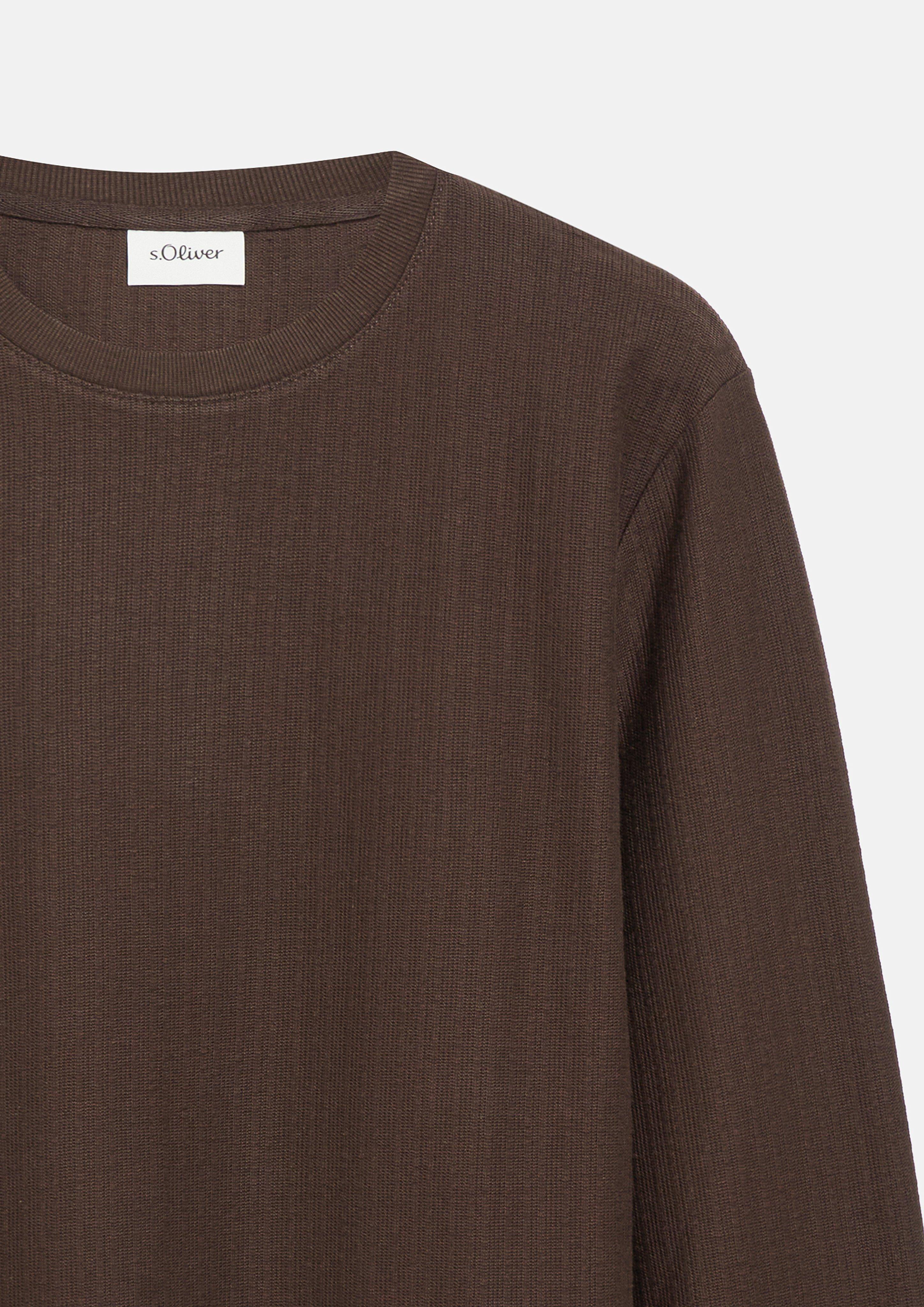 Hommes T-shirt en brun de s.Oliver
