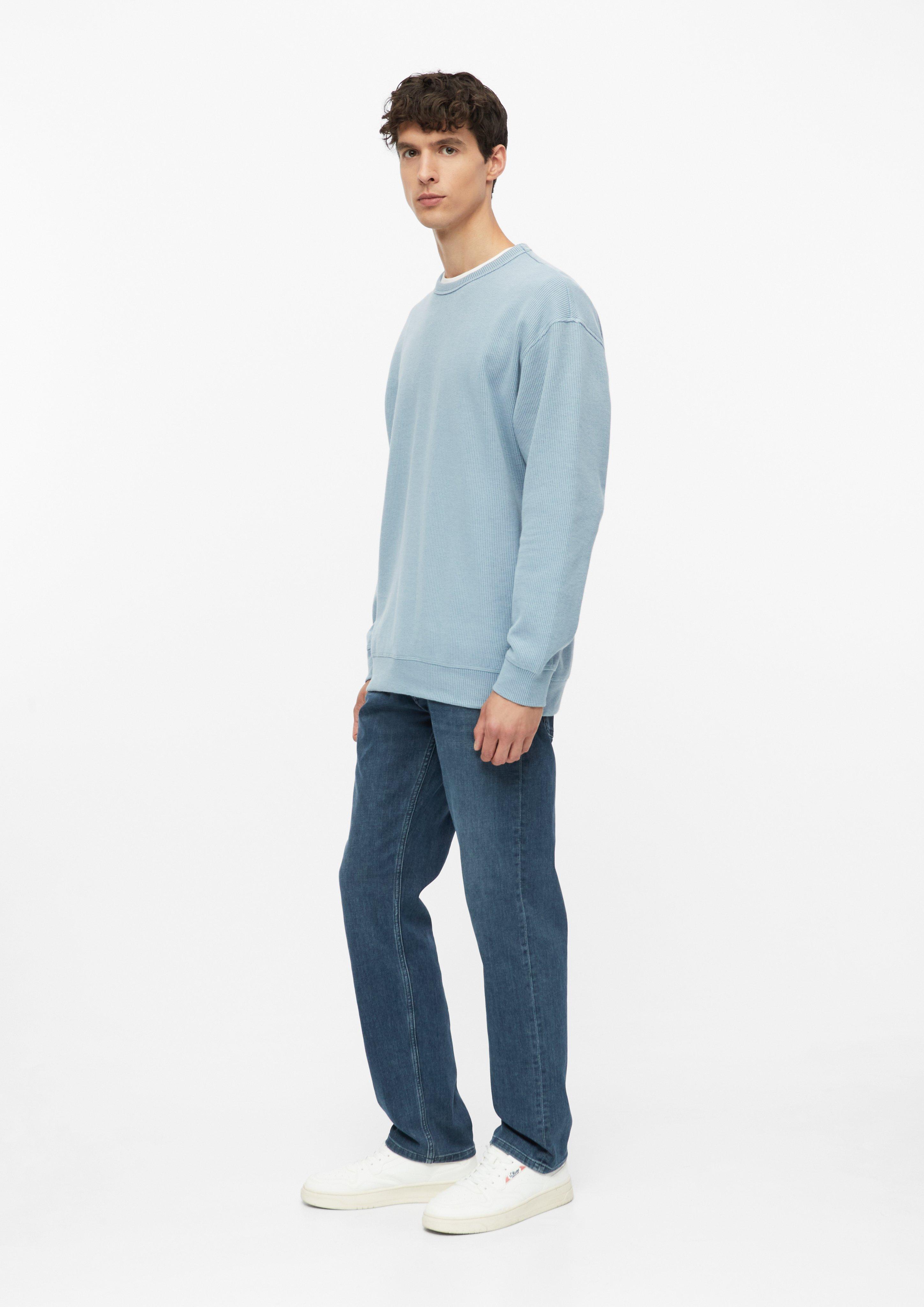 Hommes Sweat-shirt à la coupe moderne avec texture côtelée en bleu de s.Oliver
